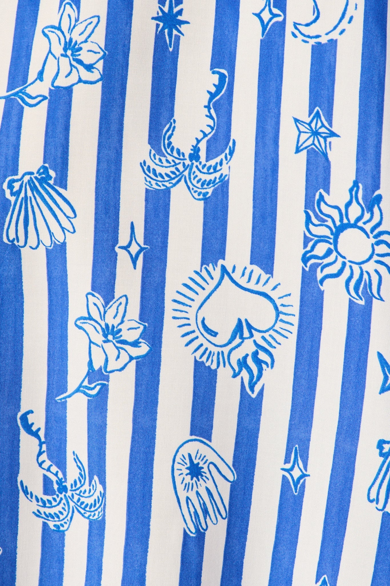 Mariah Pant in Blue and White Stripe Print