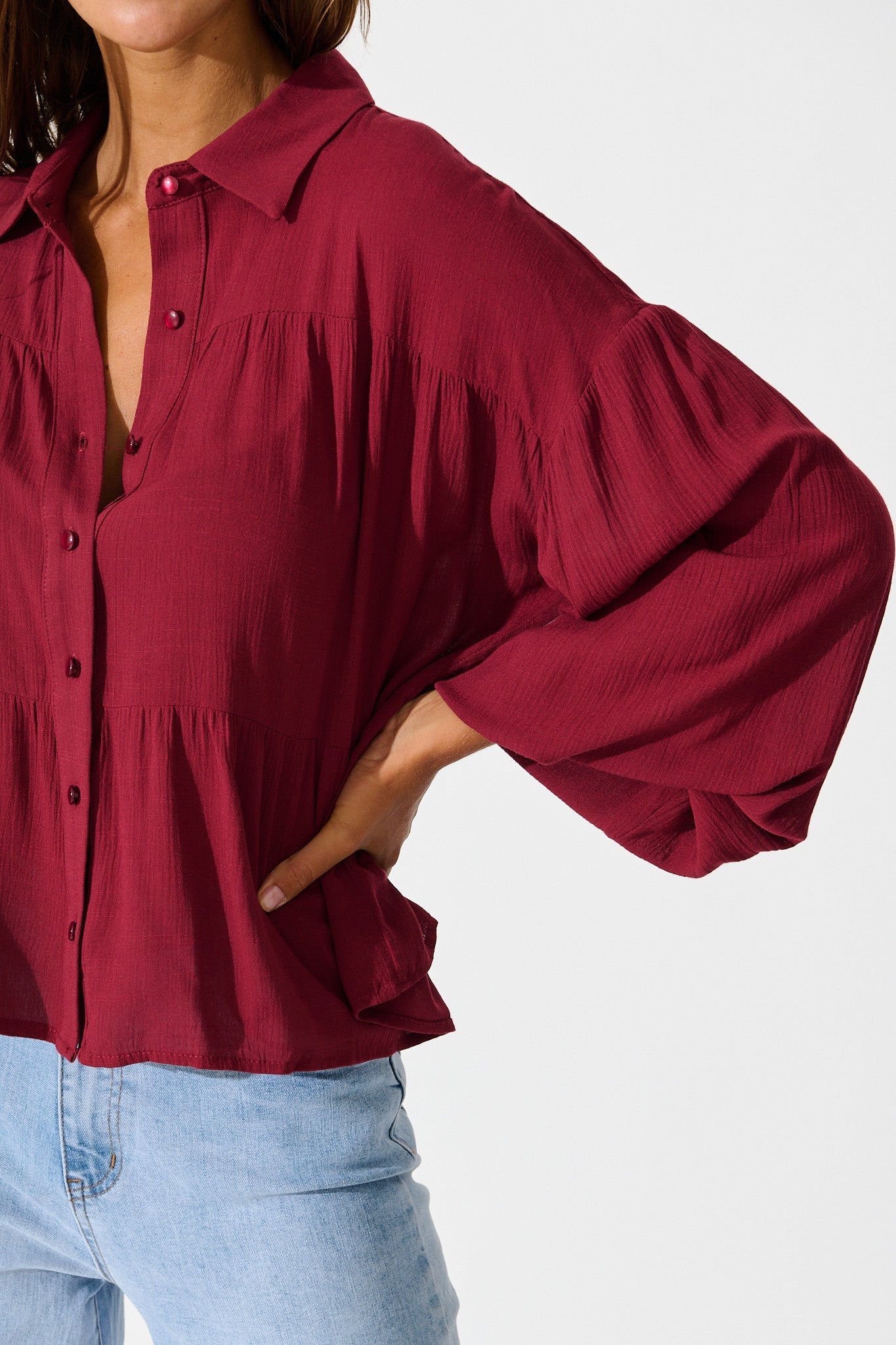 Luella Shirt in Wine