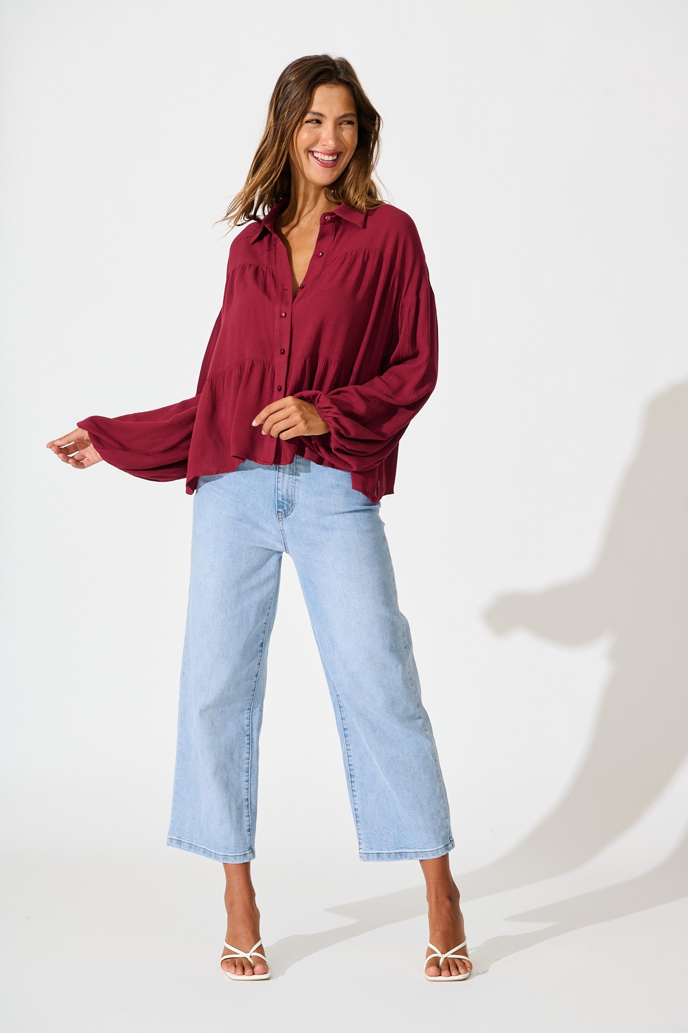 Luella Shirt in Wine