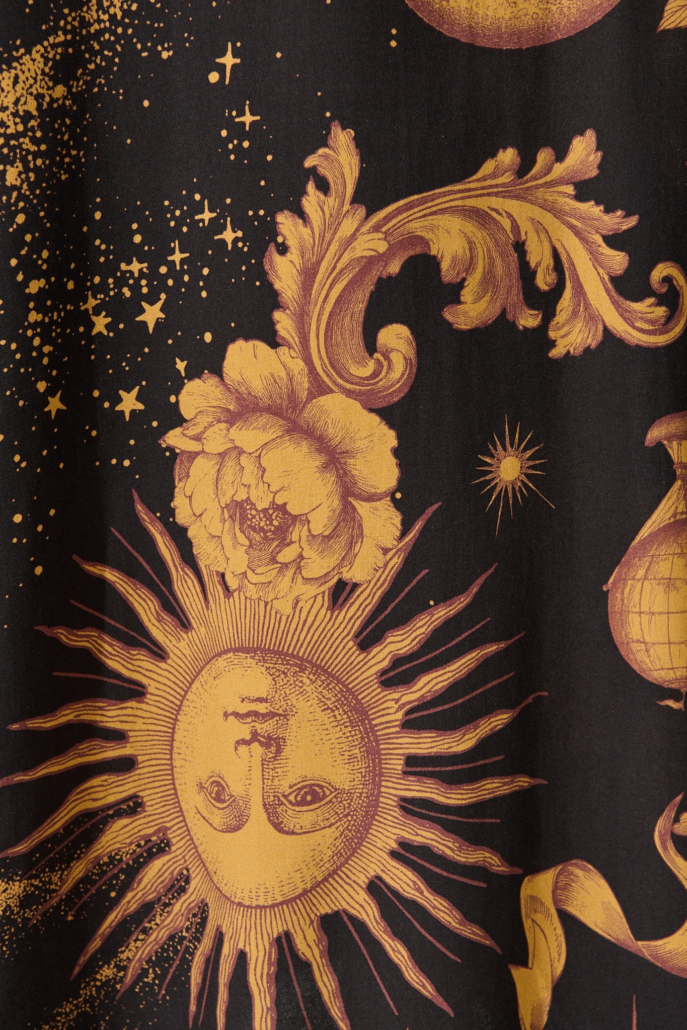 Mariah Pant in Black with Mustard Print