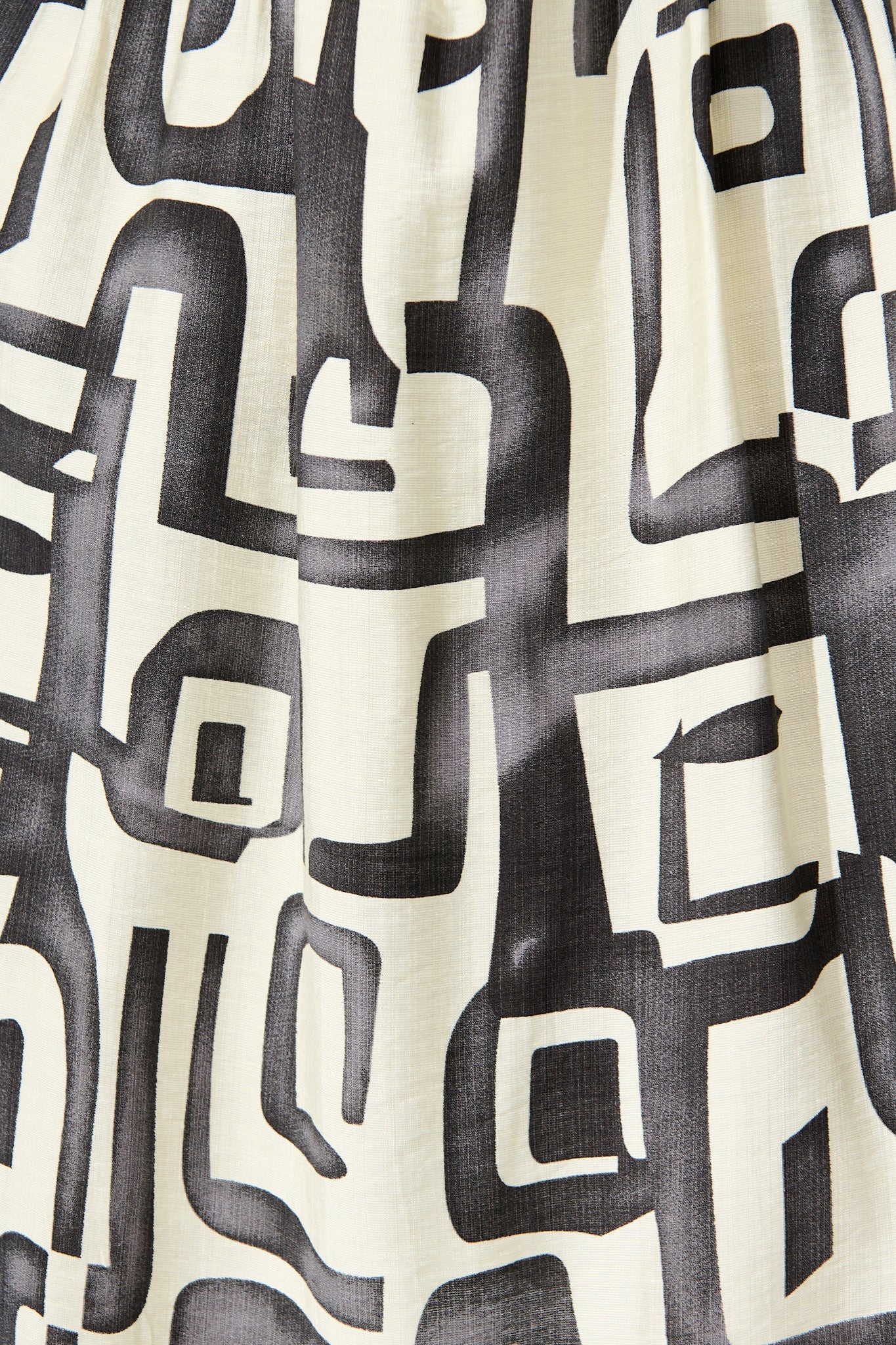 Manhattan Nights Dress in Black and White Geometric Print