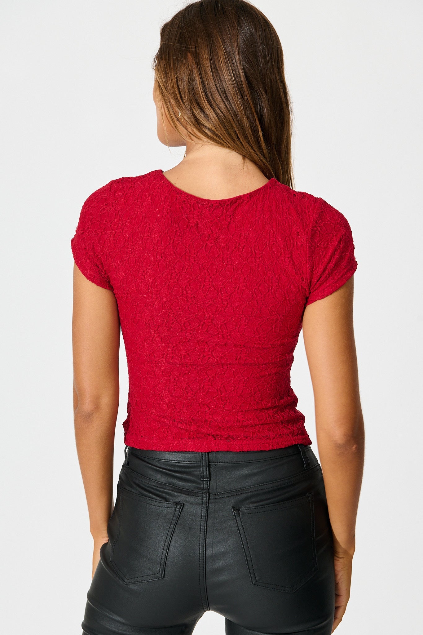 Devoted Top in Red Lace