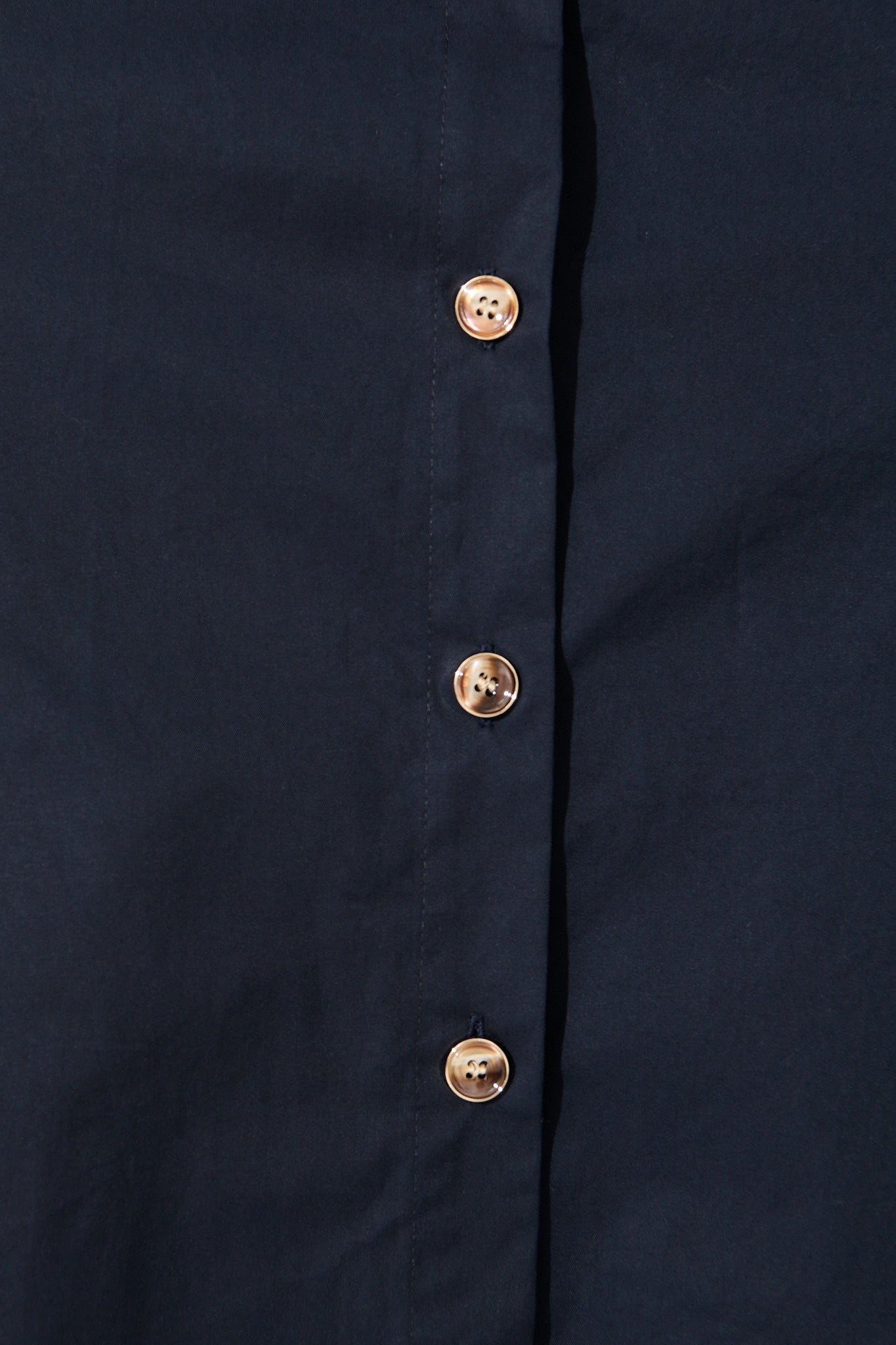 Adrienne Midi Shirt Dress in Navy Cotton