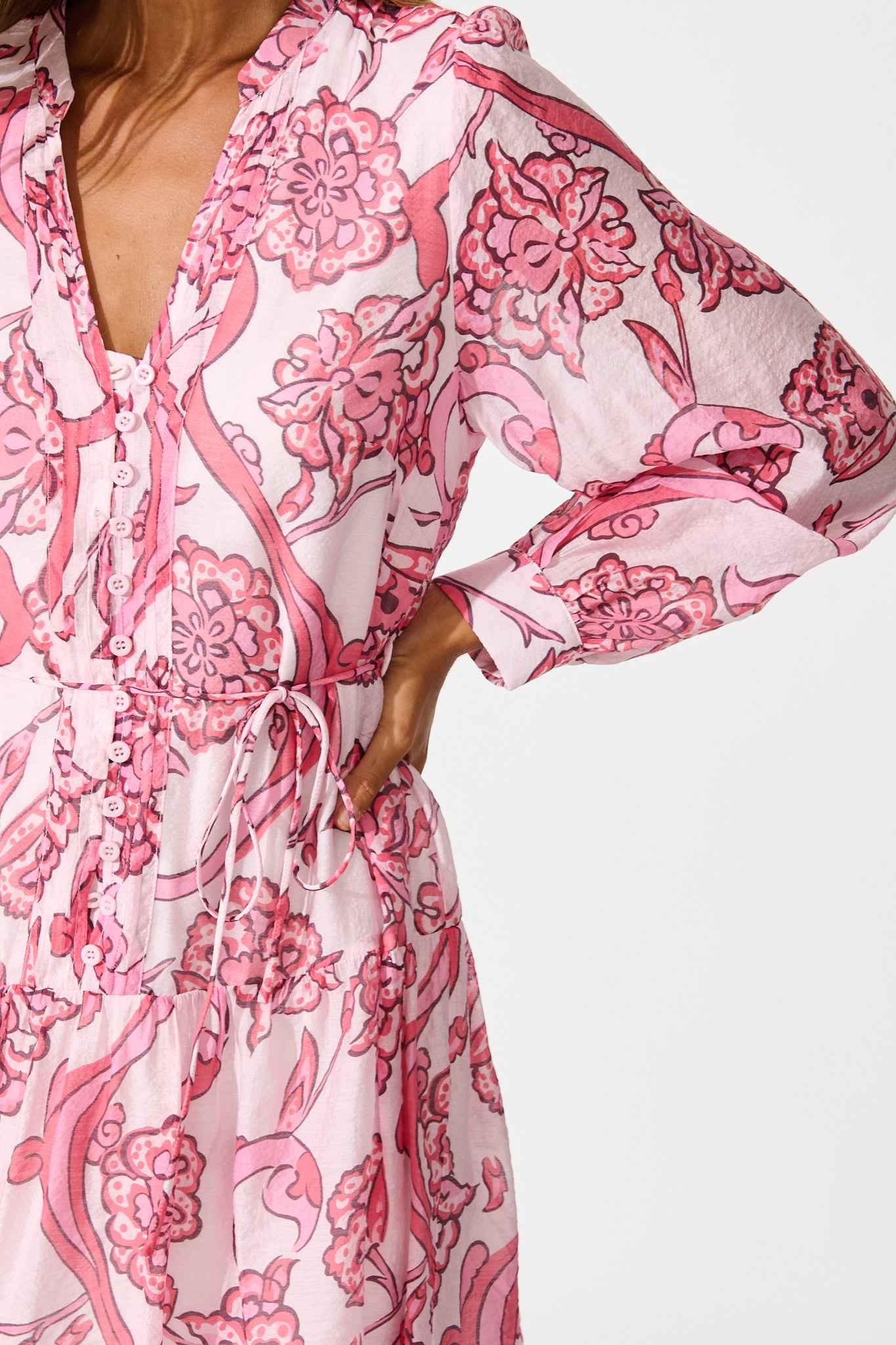 Suri Dress in Pink Floral Print
