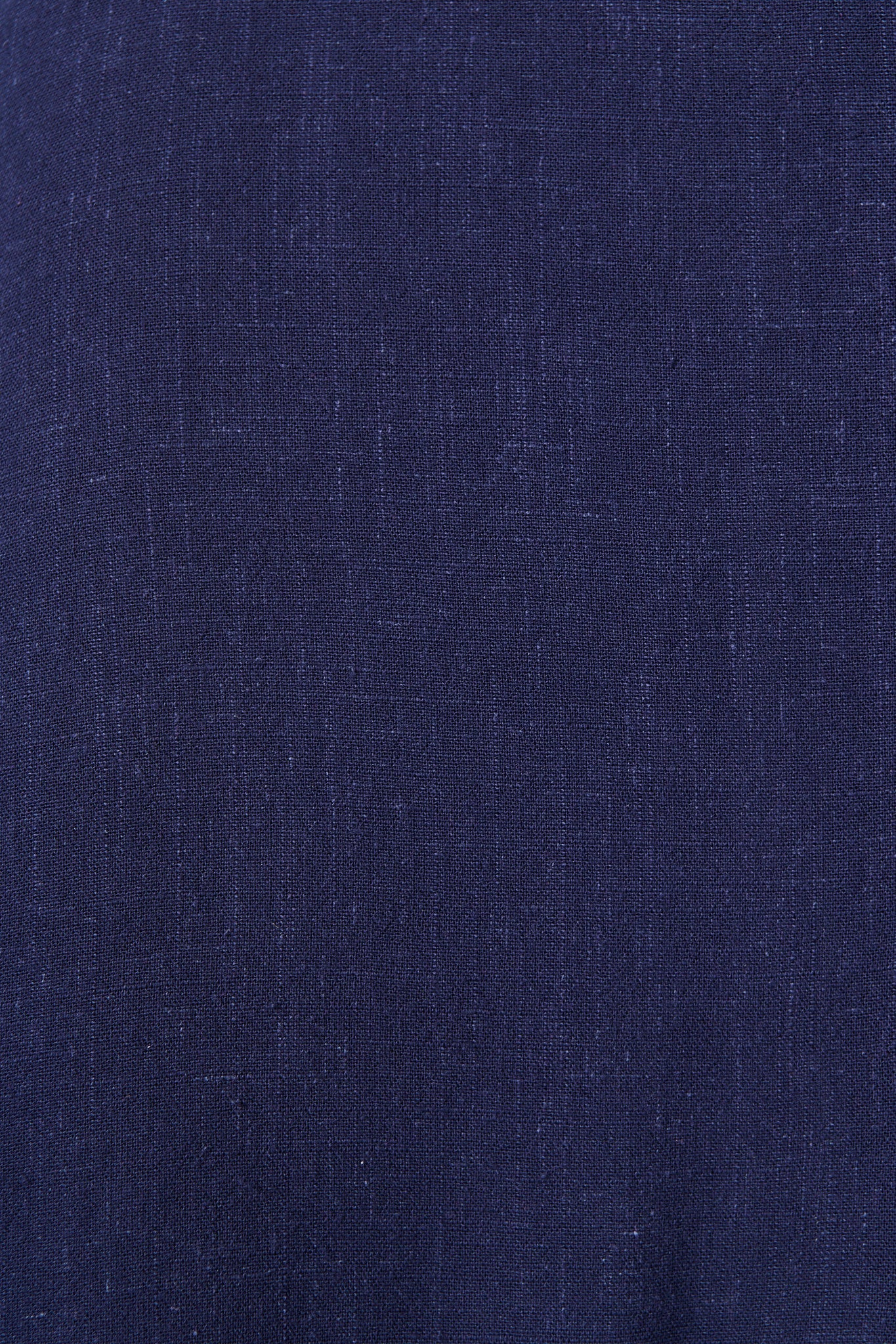 Alyssa Midi Shirt Dress in Navy Linen Blend