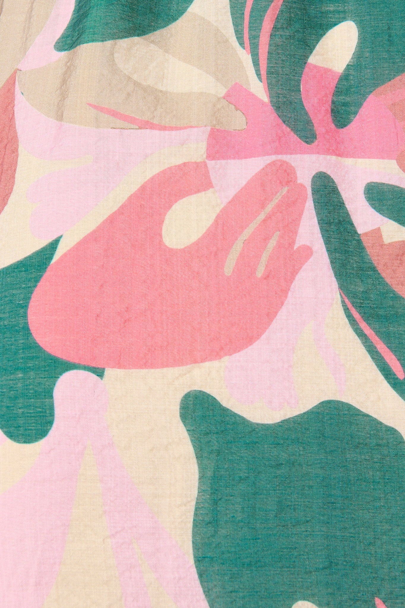 Misty Midi Dress in Multi Pink and Emerald Print