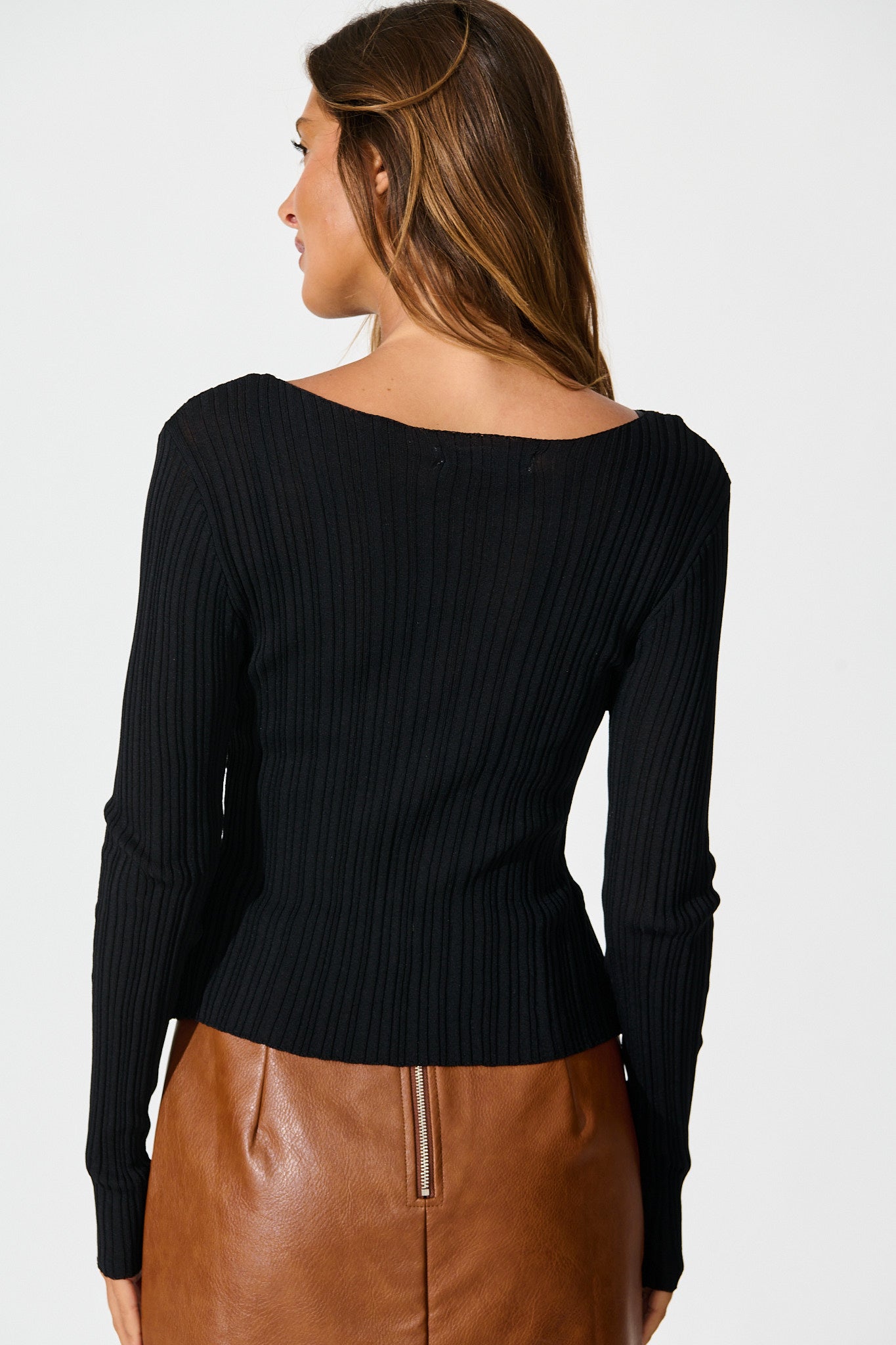 Mariella Knit Cardigan in Black