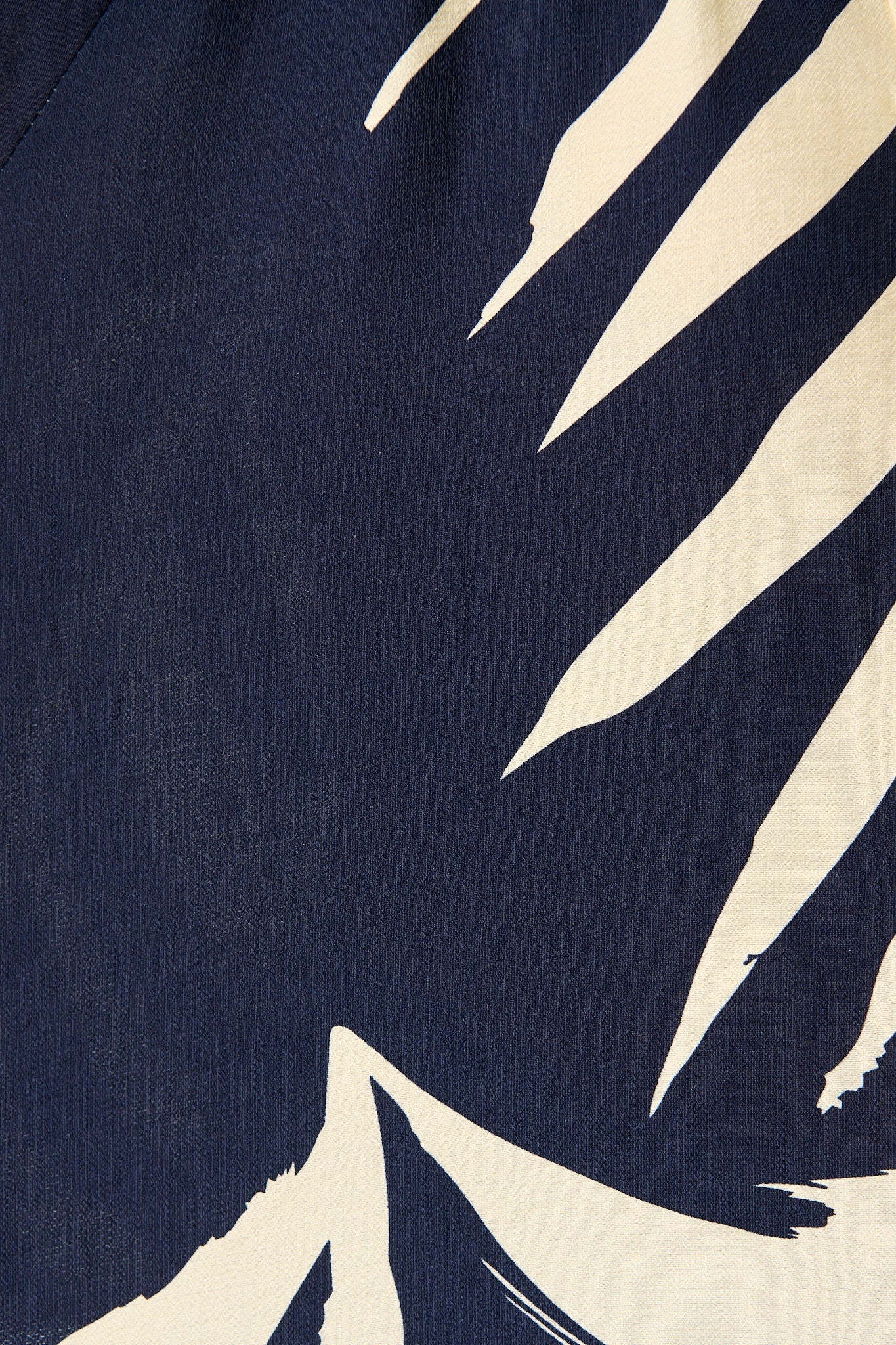 Lost Promises Top in Navy Leaf Print