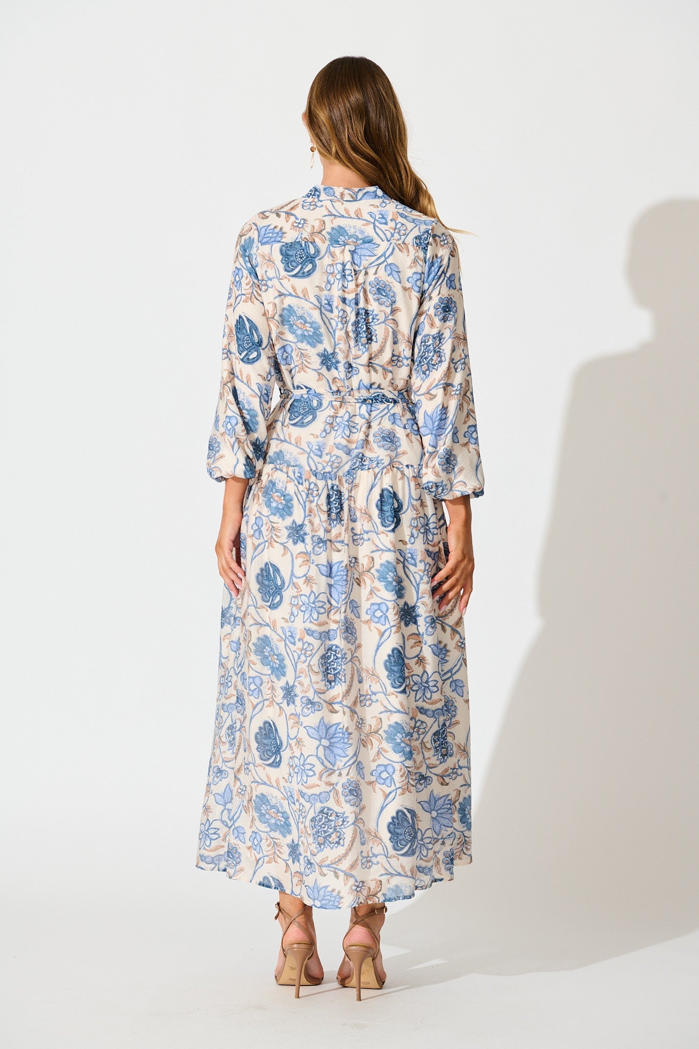 Rumours Maxi Dress in Blue Multi Floral