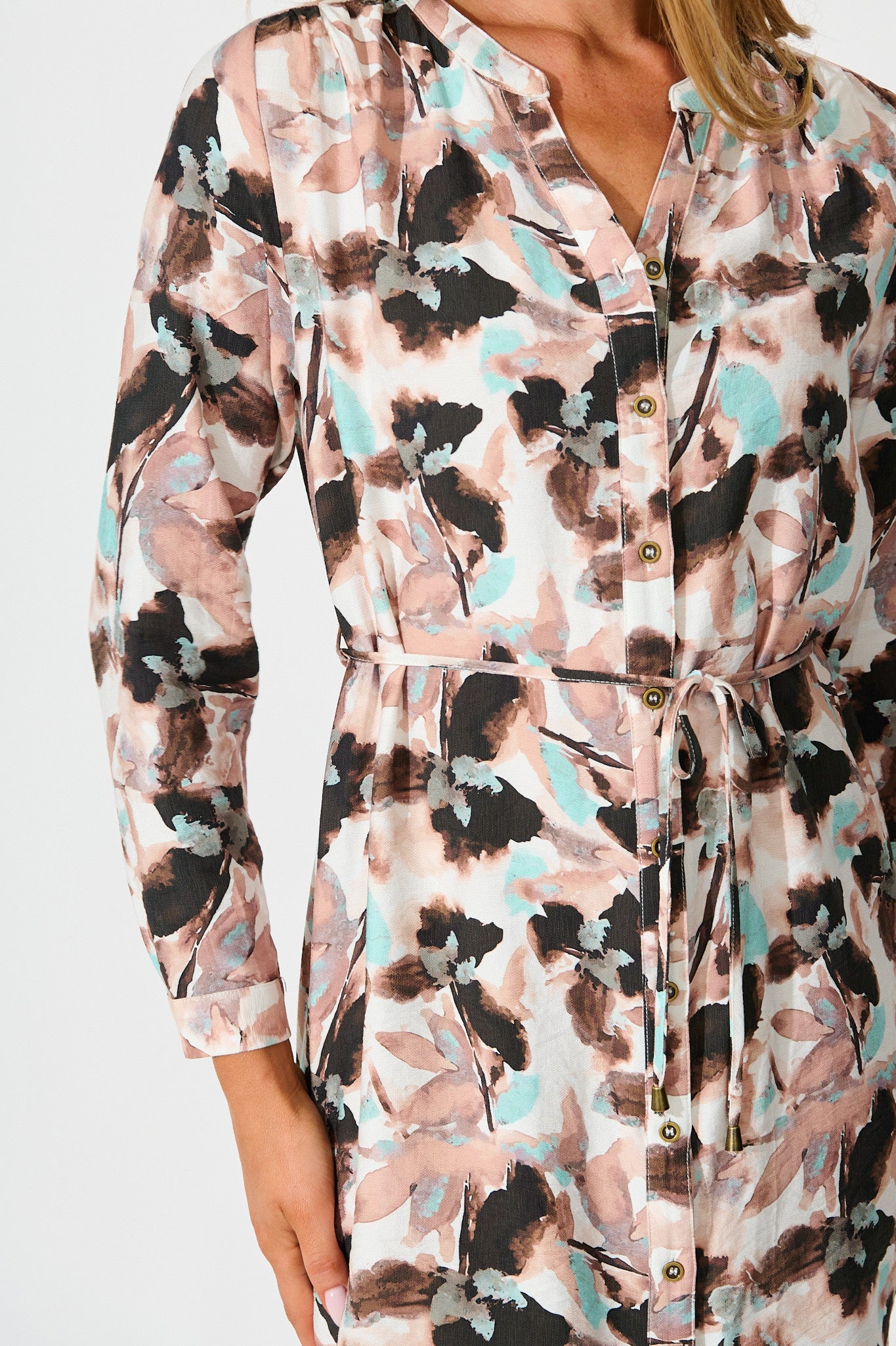 Charmed Dress in Multi Watercolour