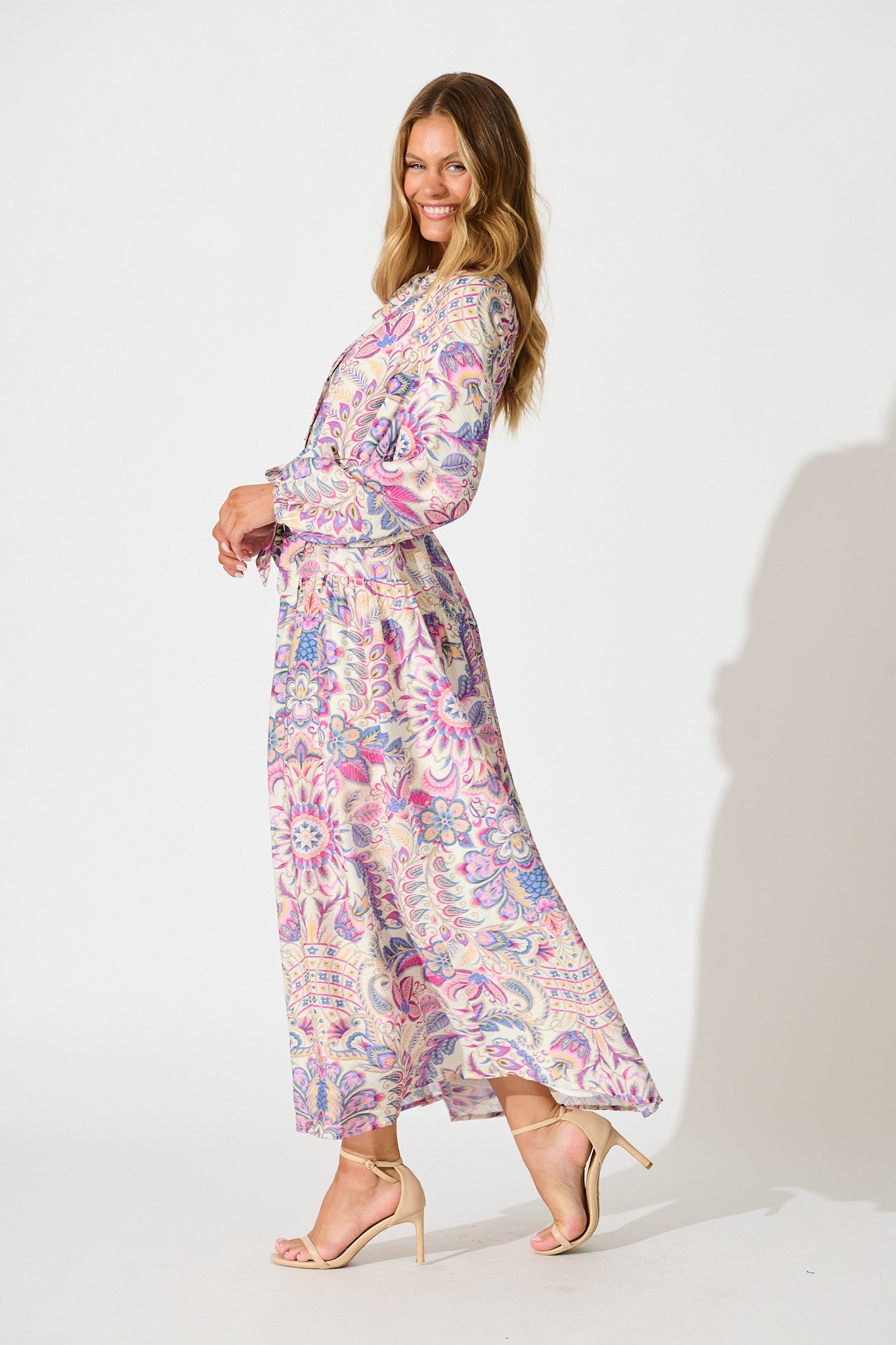 Rumours Maxi Dress in Pink Multi Floral