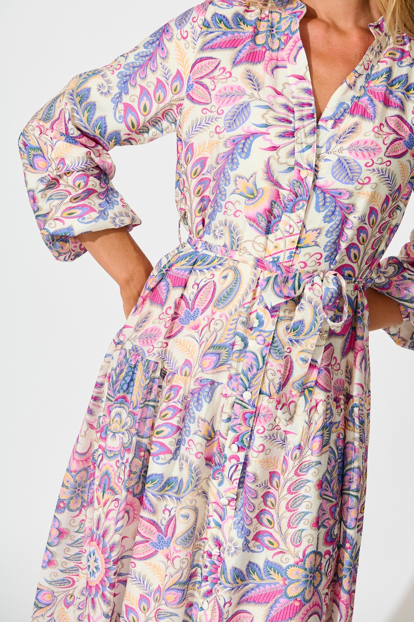 Rumours Maxi Dress in Pink Multi Floral