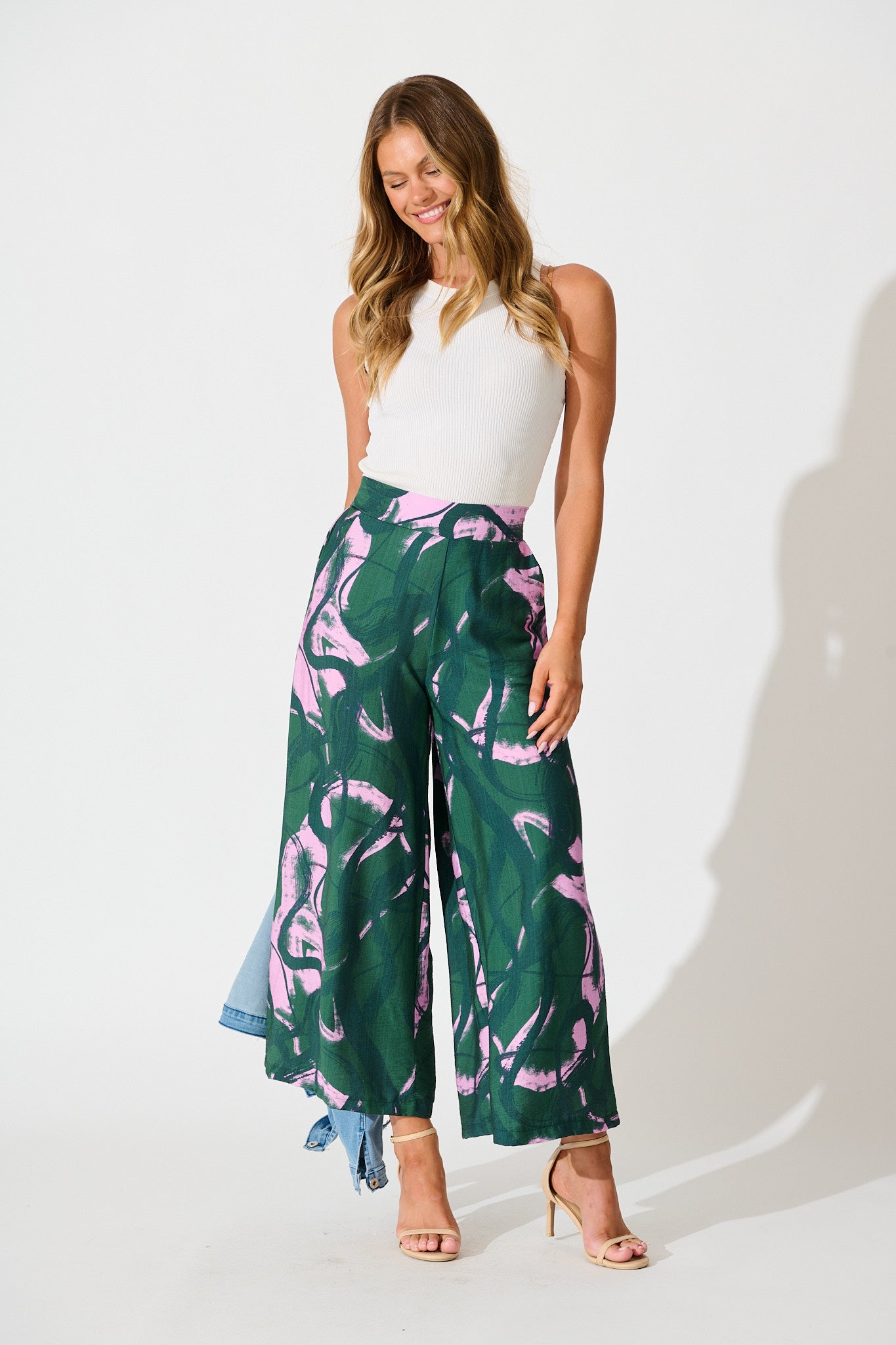 Ellery Pant in Green Multi Print