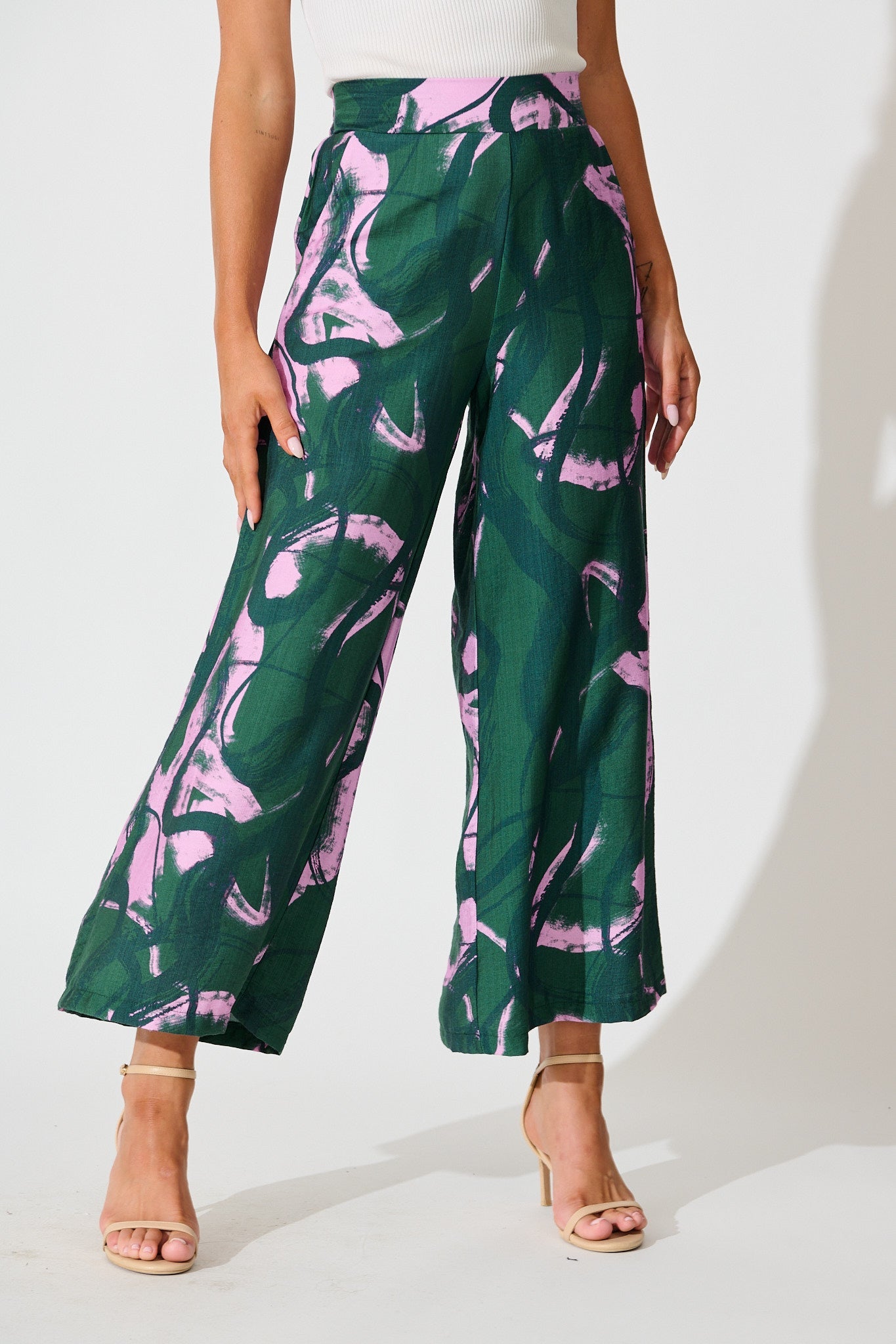 Ellery Pant in Green Multi Print