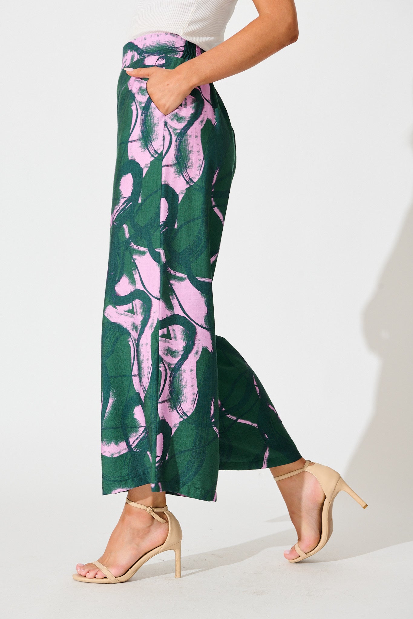 Ellery Pant in Green Multi Print