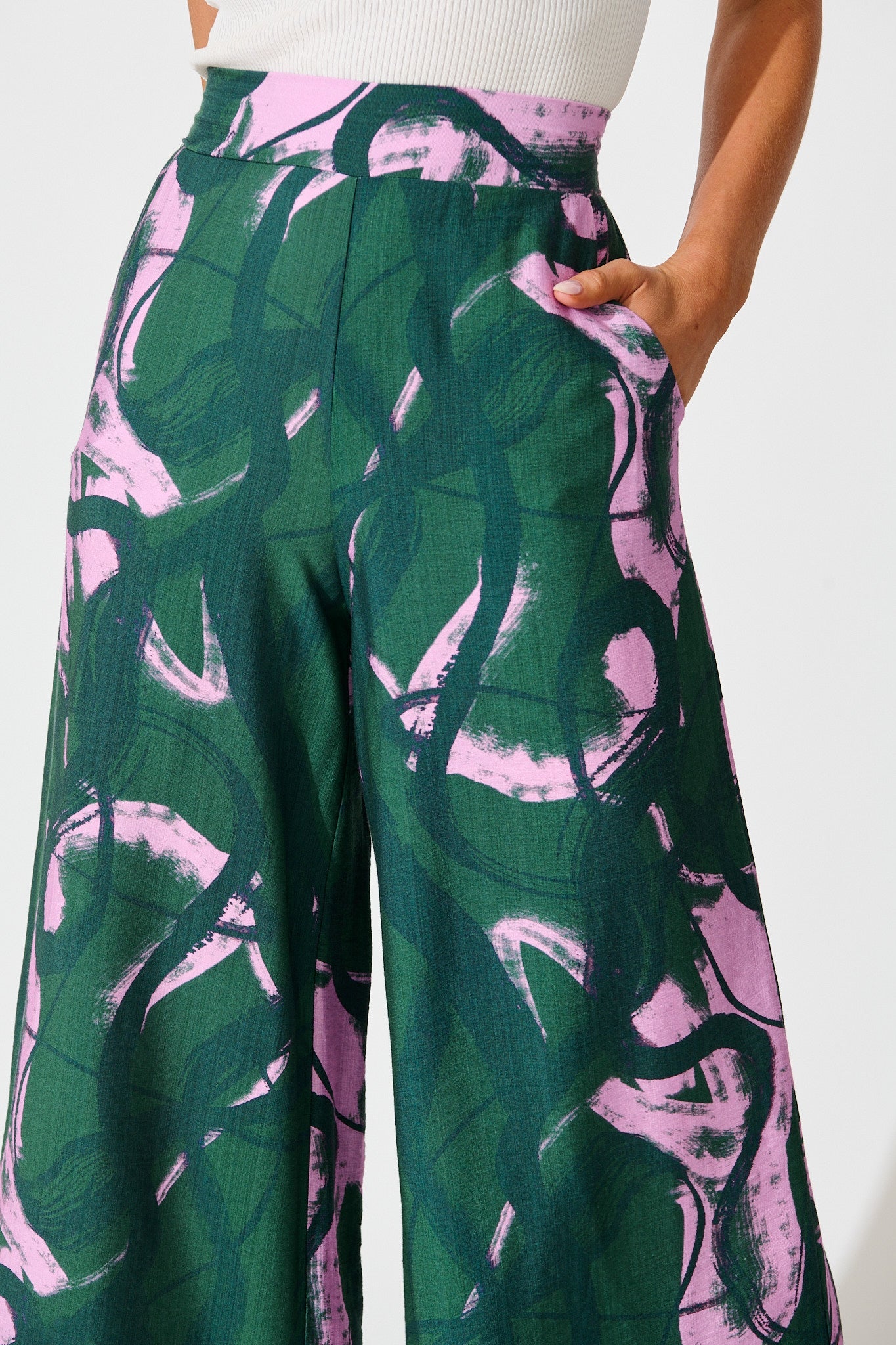 Ellery Pant in Green Multi Print
