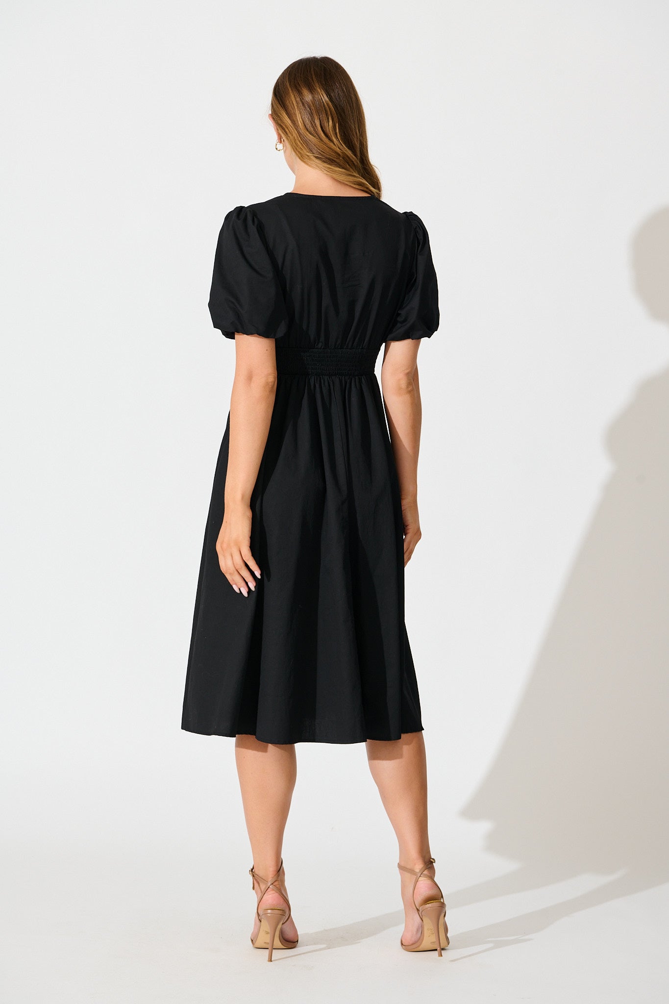 Mina Midi Dress in Black