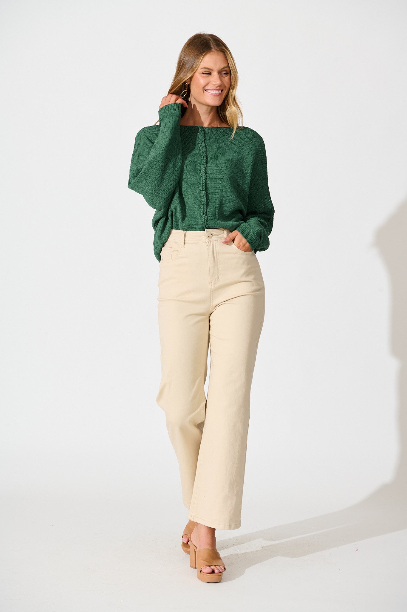 Vancouver Knit in Green Cotton Blend