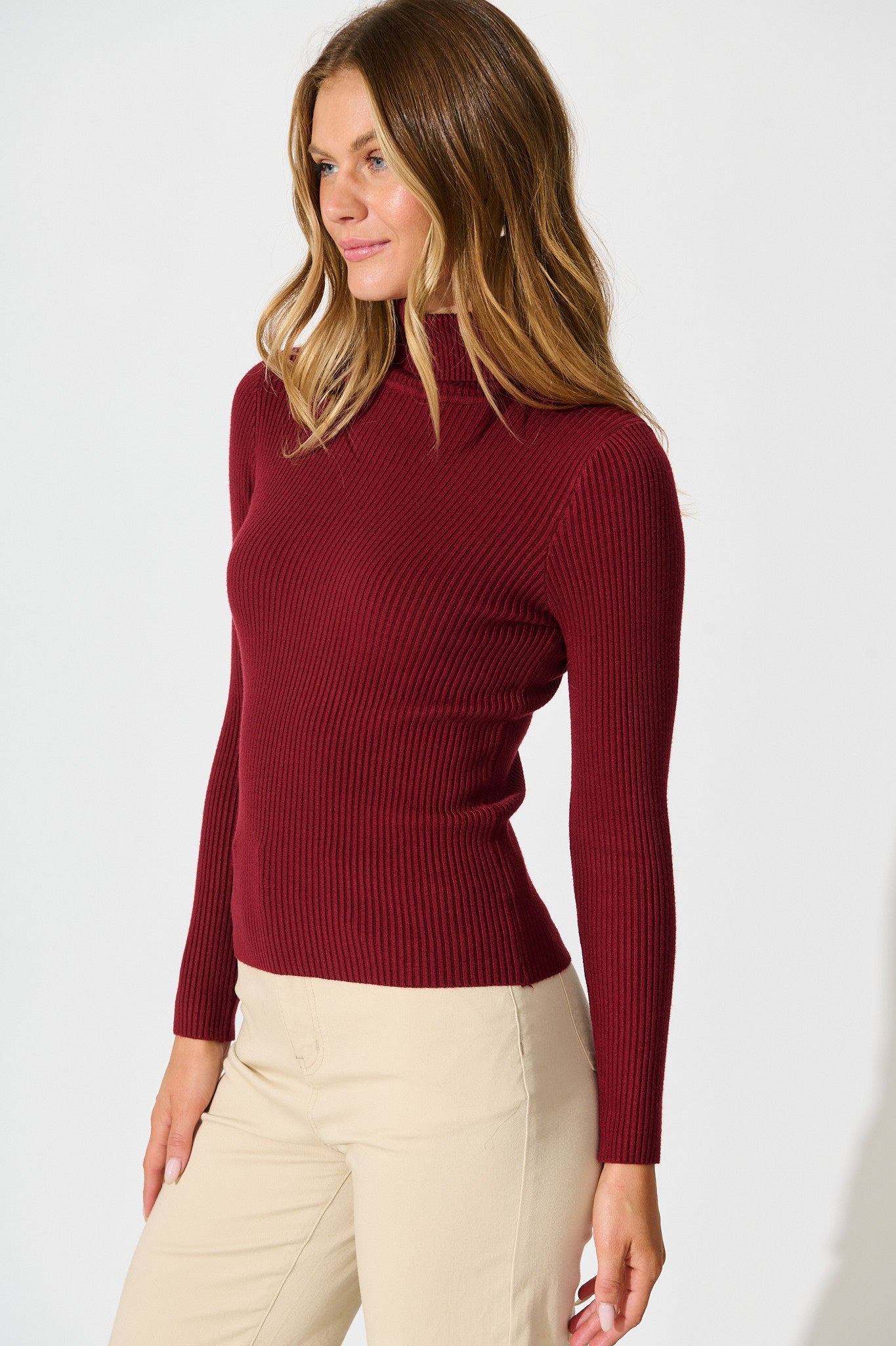 Bernice Knit Top in Wine