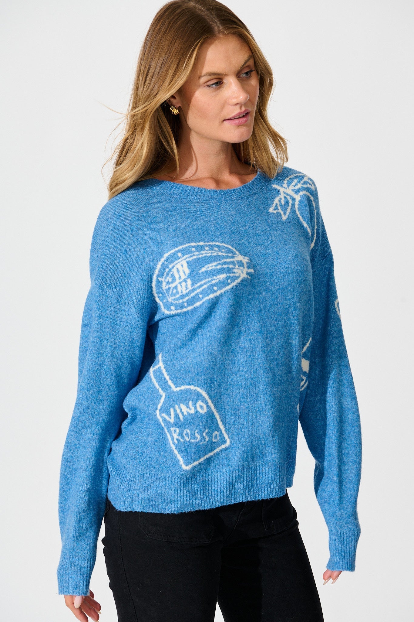 Vino Knit Jumper in Blue