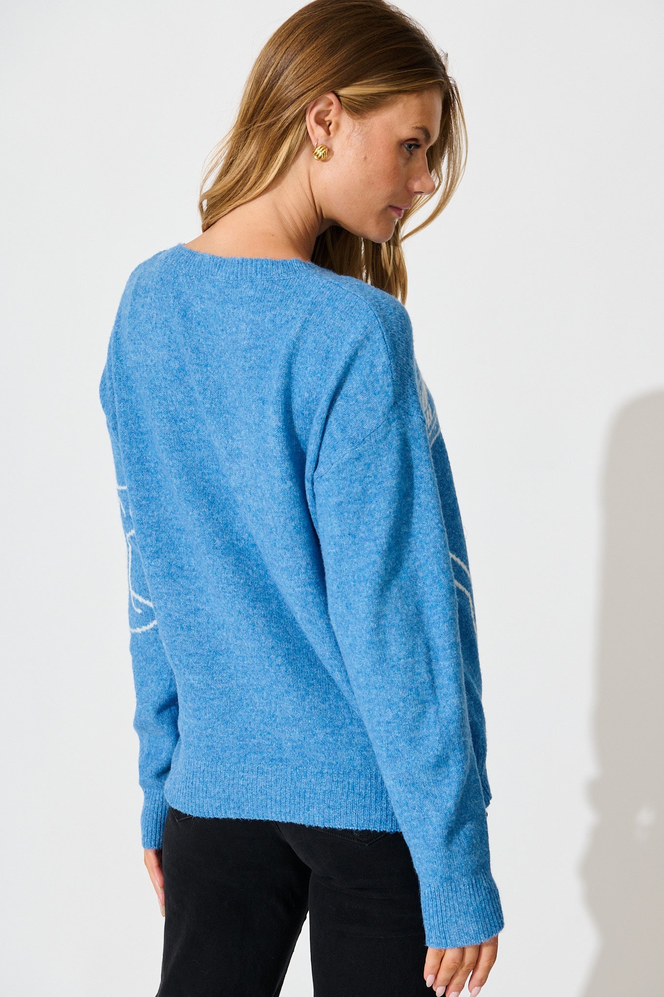 Vino Knit Jumper in Blue