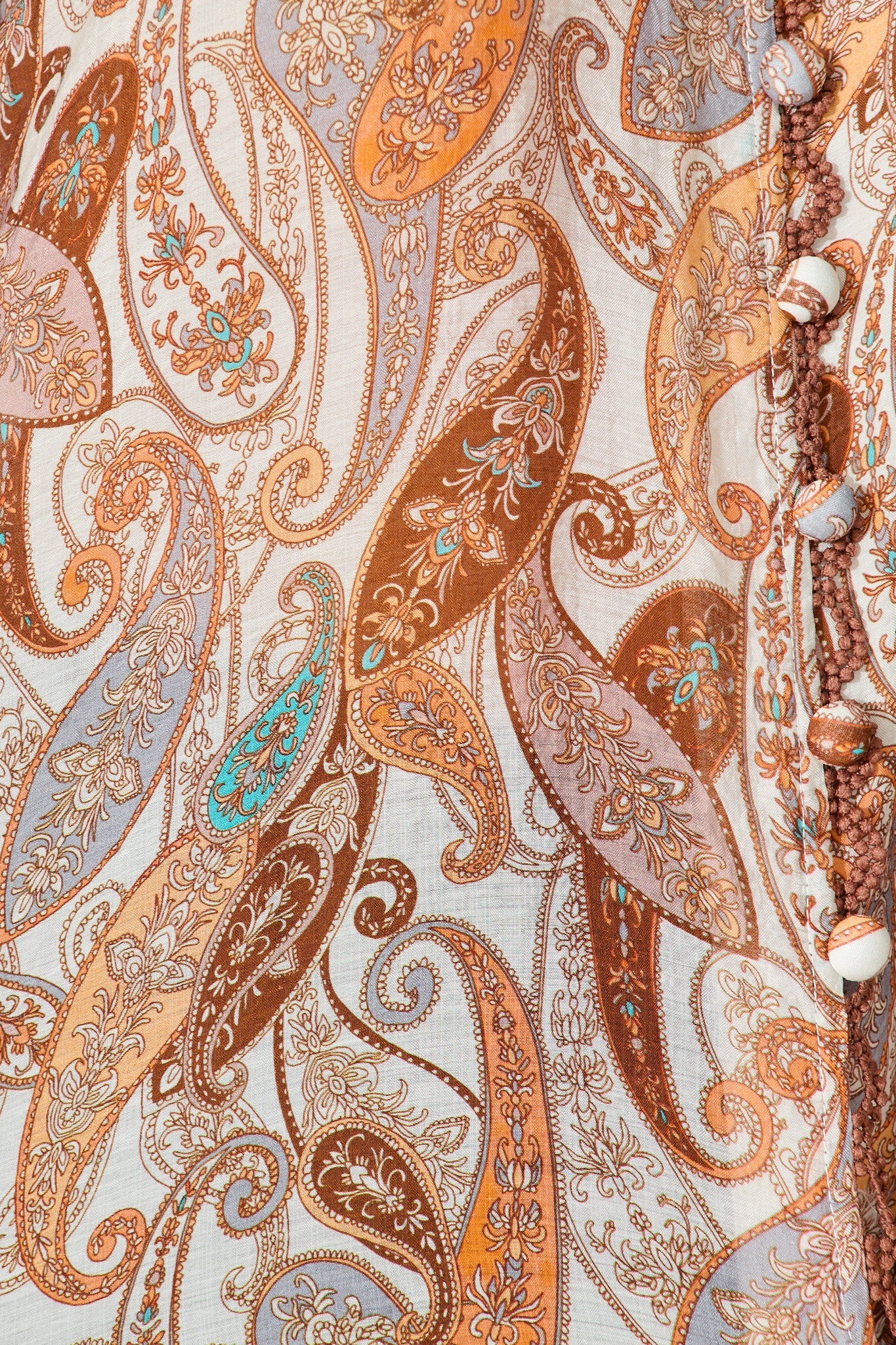 Teyana Shirt in Rust with Multi Print