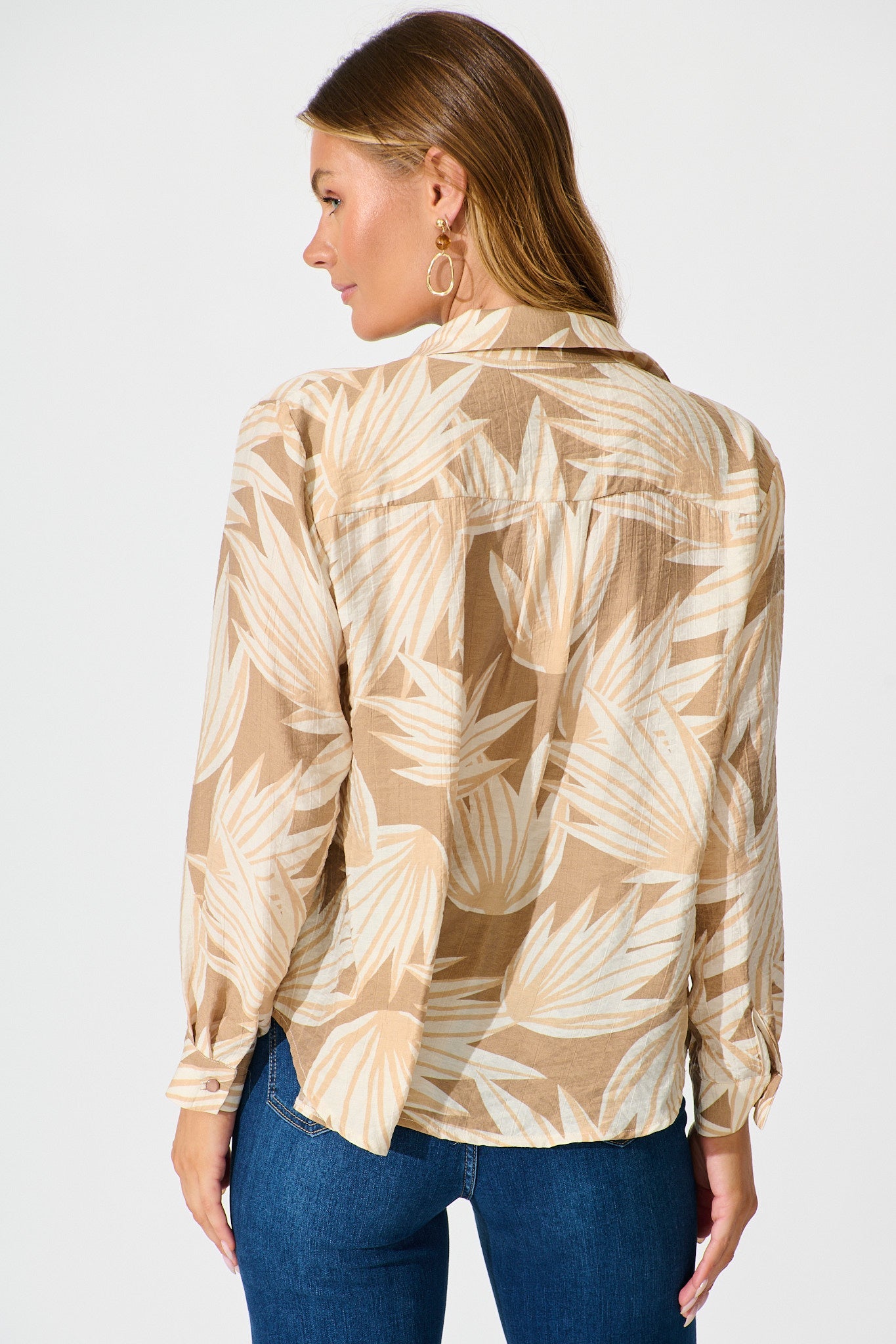 Austin Shirt in Neutral Multi Print