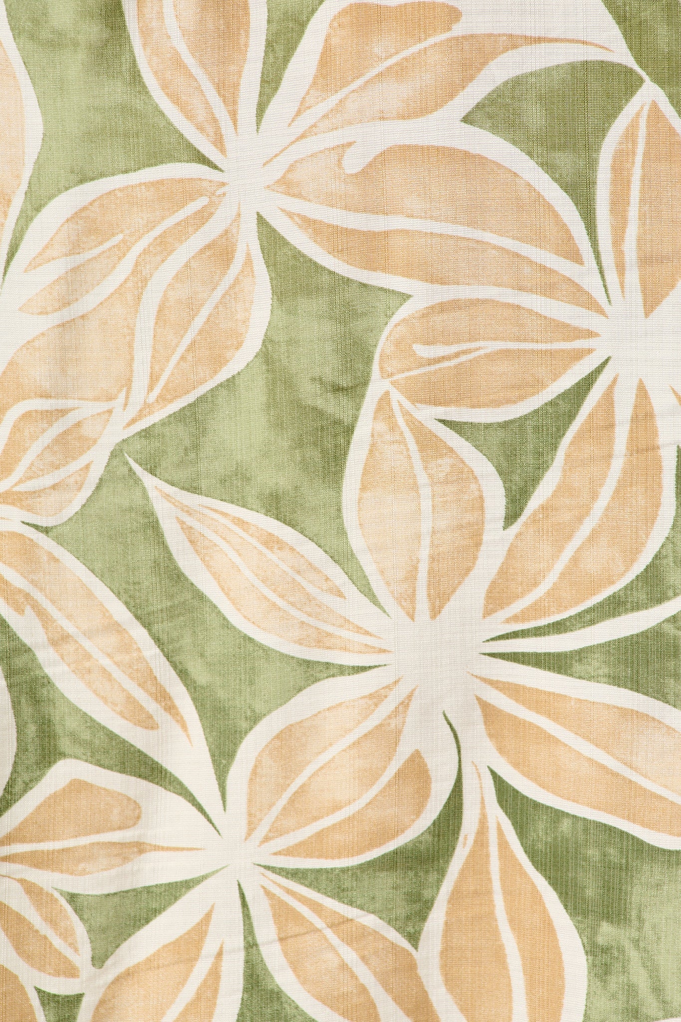 Brunswick Midi Shirt Dress in Green with Beige Leaf