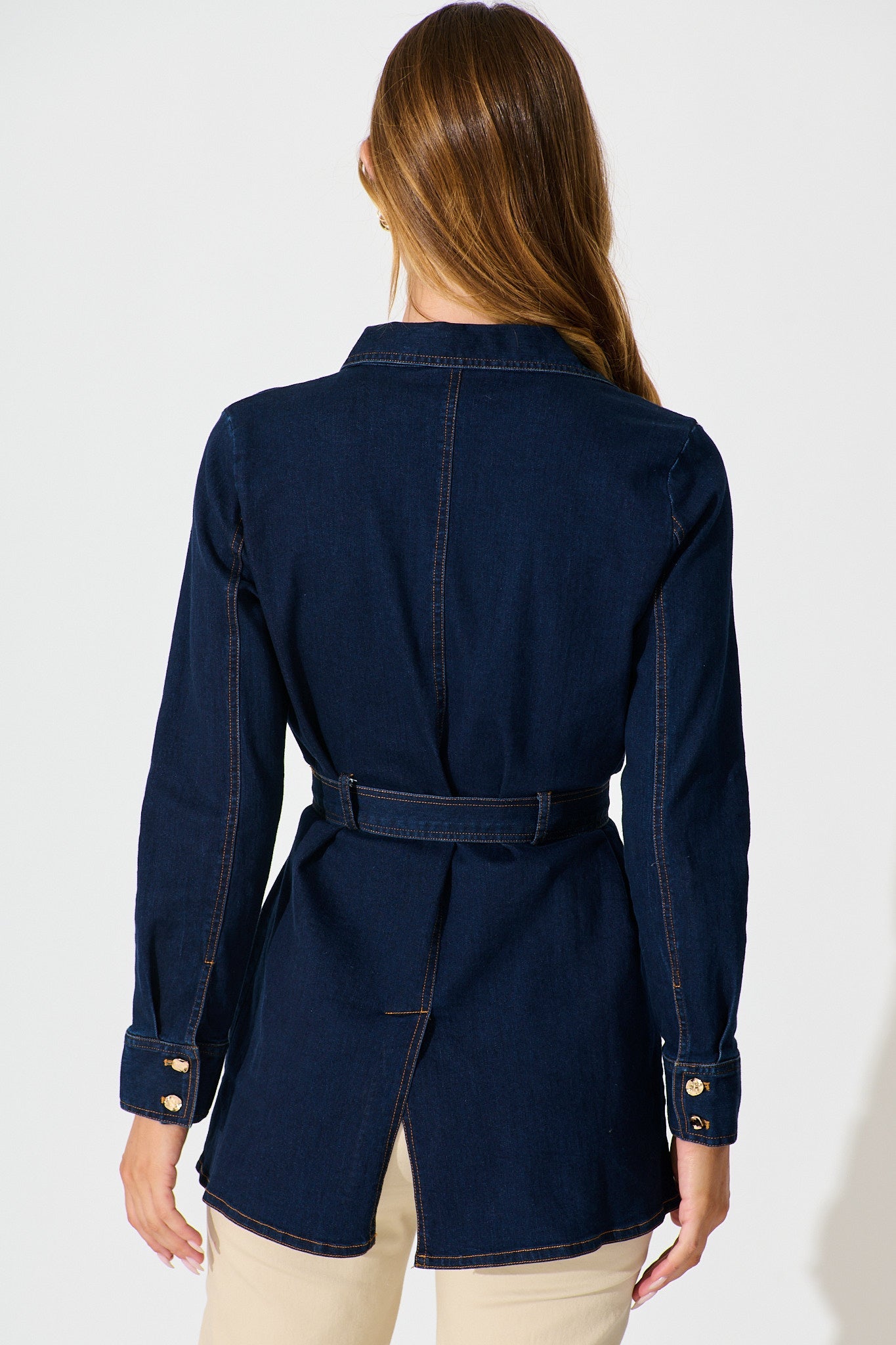 Jayden Jacket in Dark Blue Denim