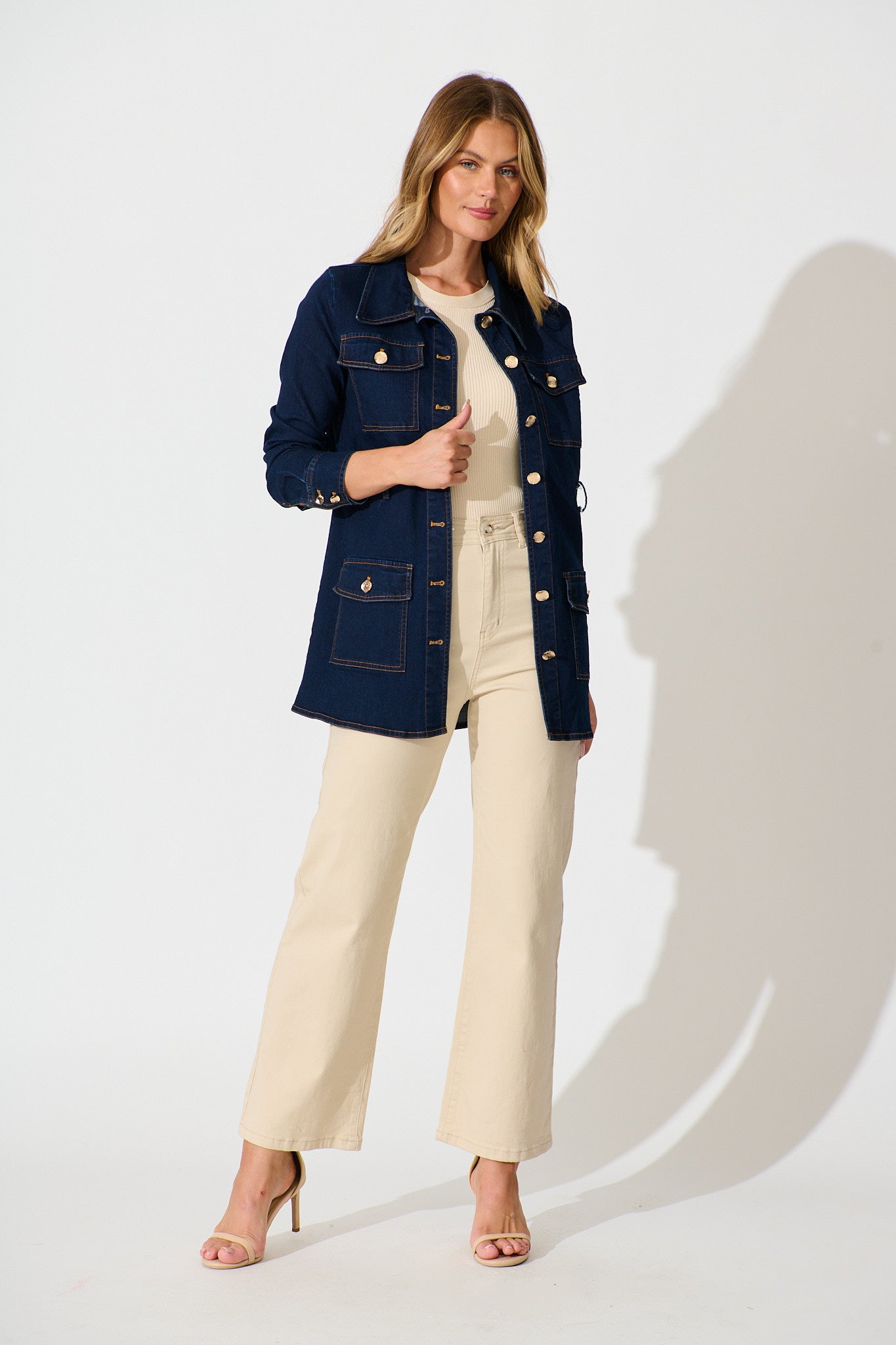 Jayden Jacket in Dark Blue Denim