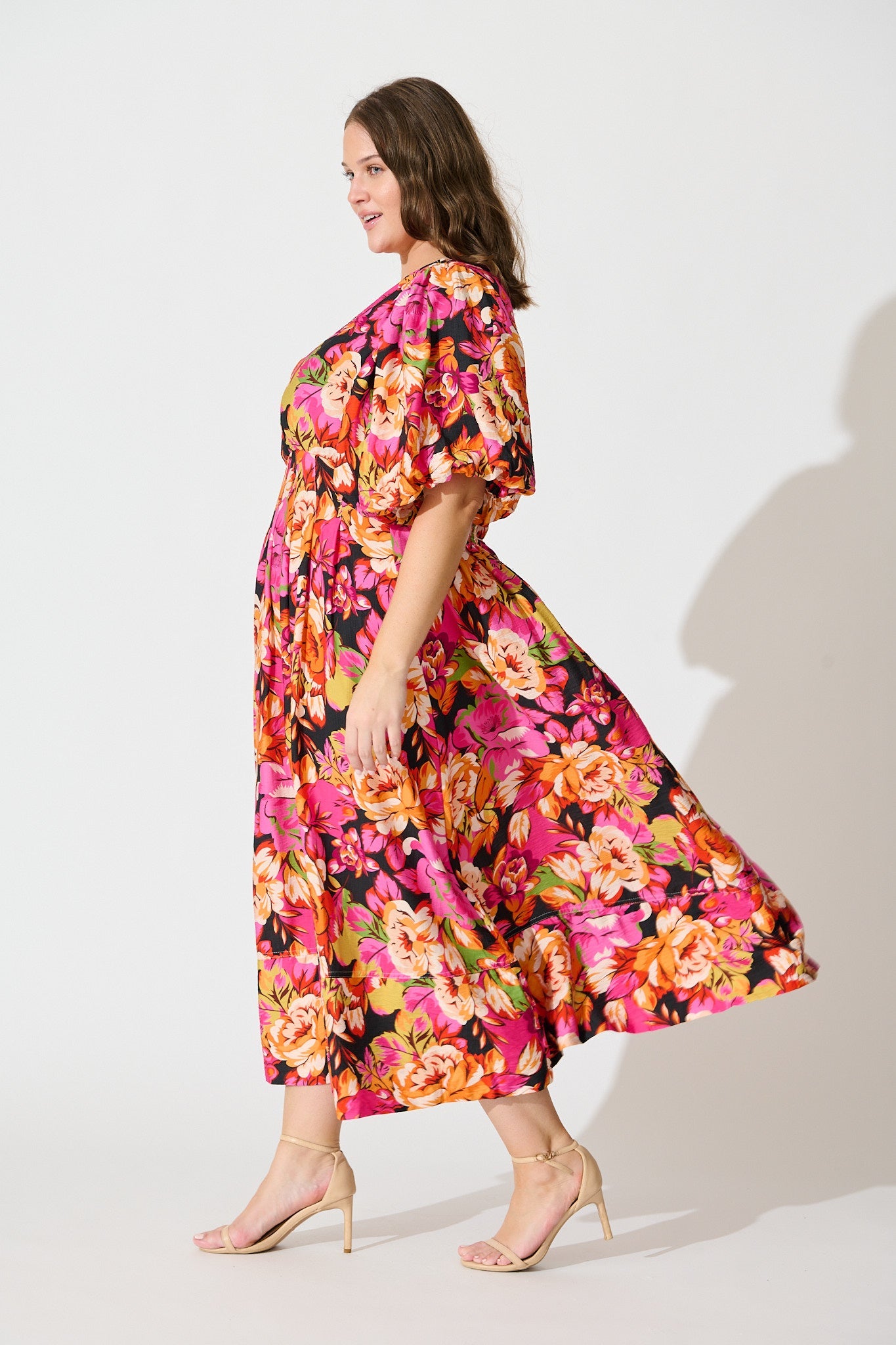 Daydreamer Midi Dress In Multi Floral