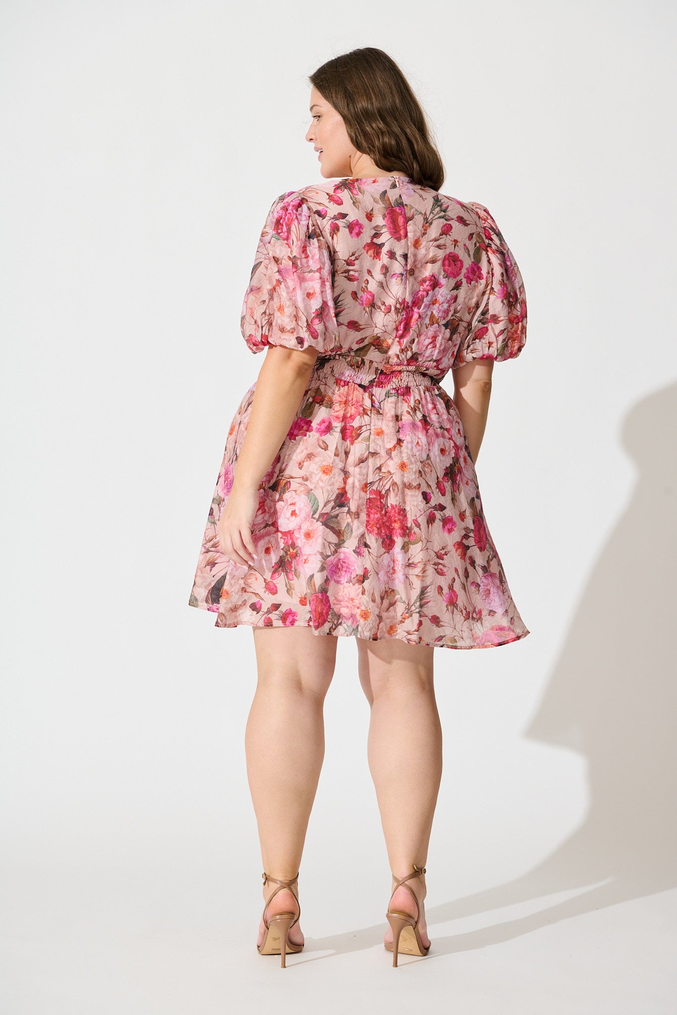 Clarissa Dress In Vintage Blush Floral Print