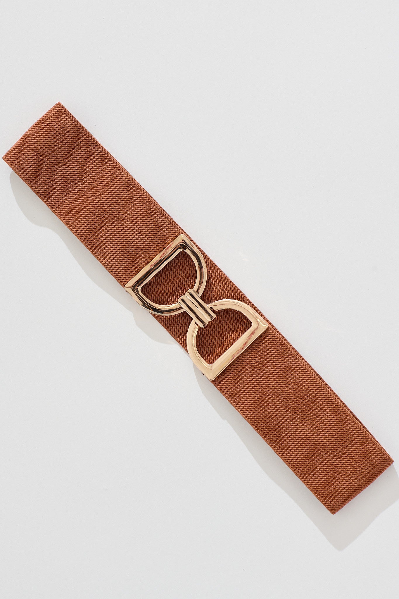 Carrie Belt in Brown Stretch