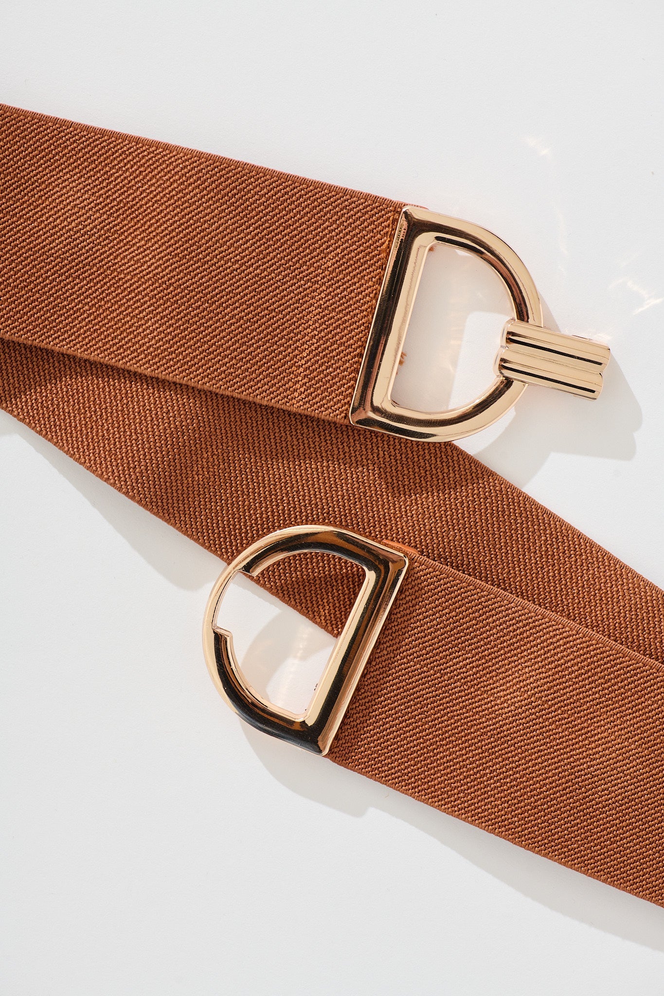 Carrie Belt in Brown Stretch