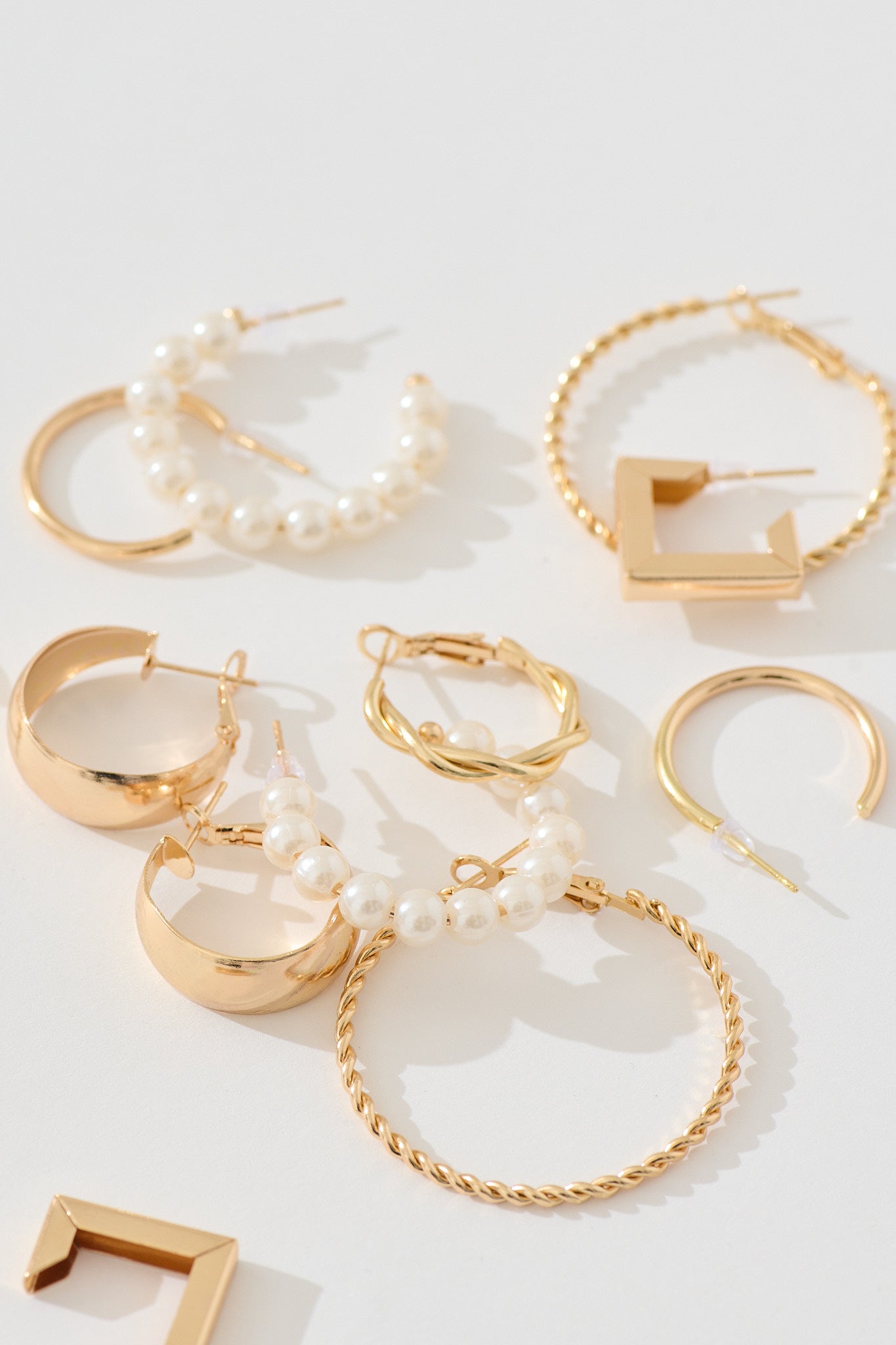 Hattie Multi Hoop Earrings Pack in Gold