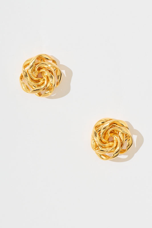 Lucia Flower Earrings in 18K Gold Plated