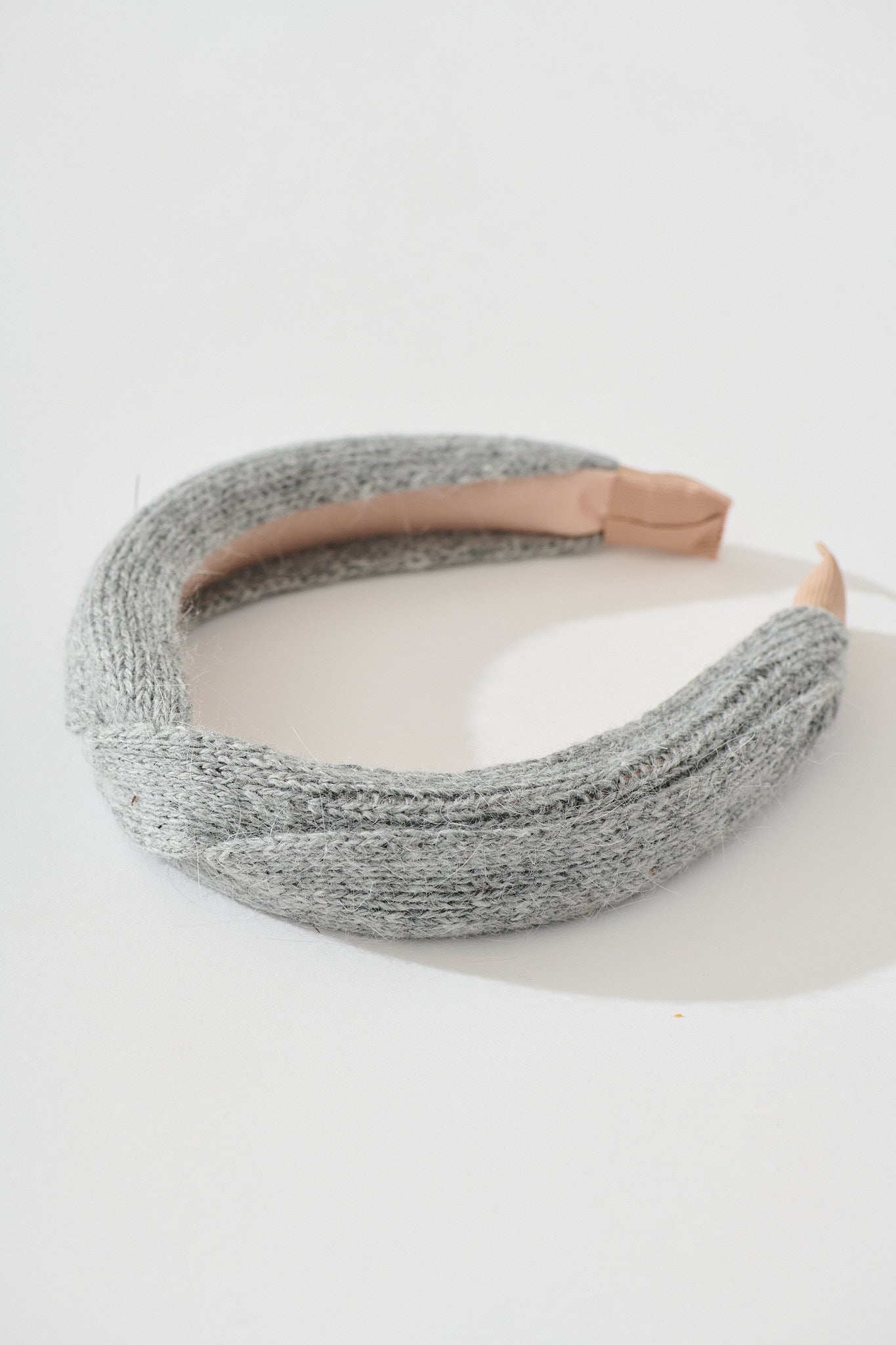 Anica Knitted Headband in Grey Marle