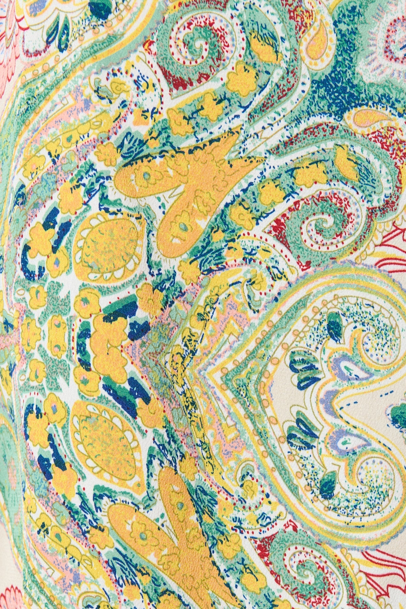 Festive Pant in Cream with Multi Print