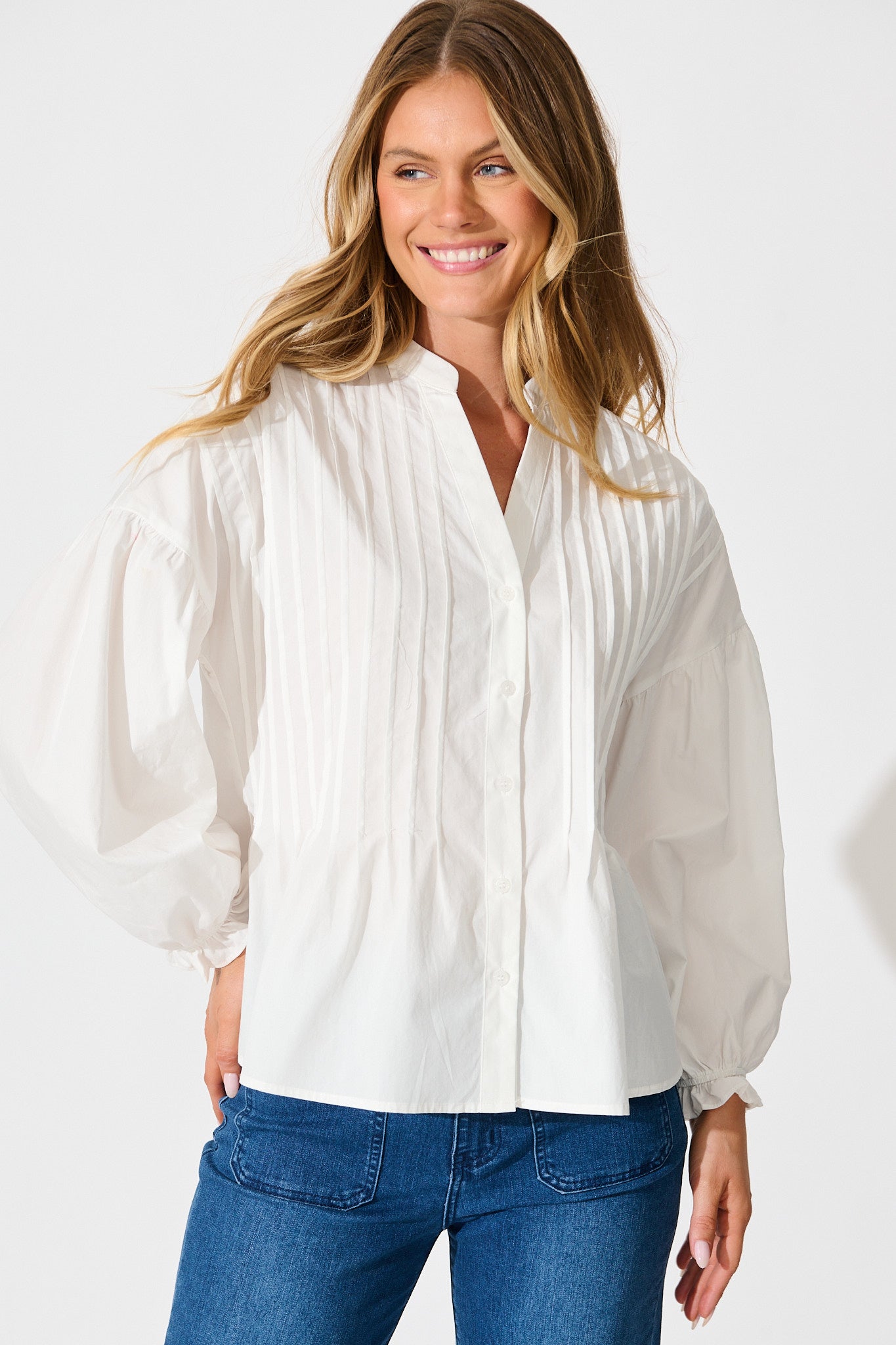 Rapture Shirt in White Cotton