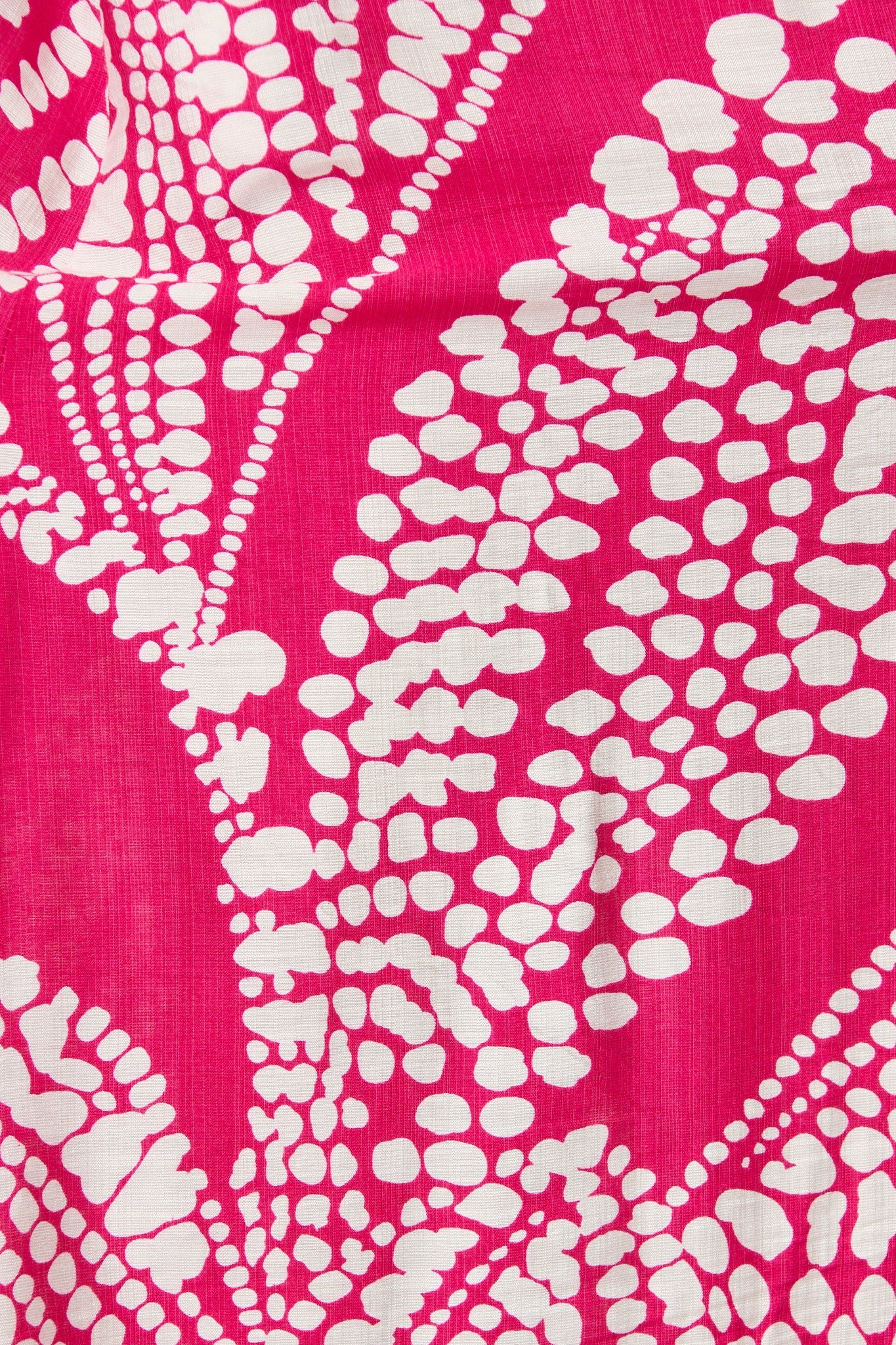 Clara Maxi Shirt Dress in Magenta with White Print