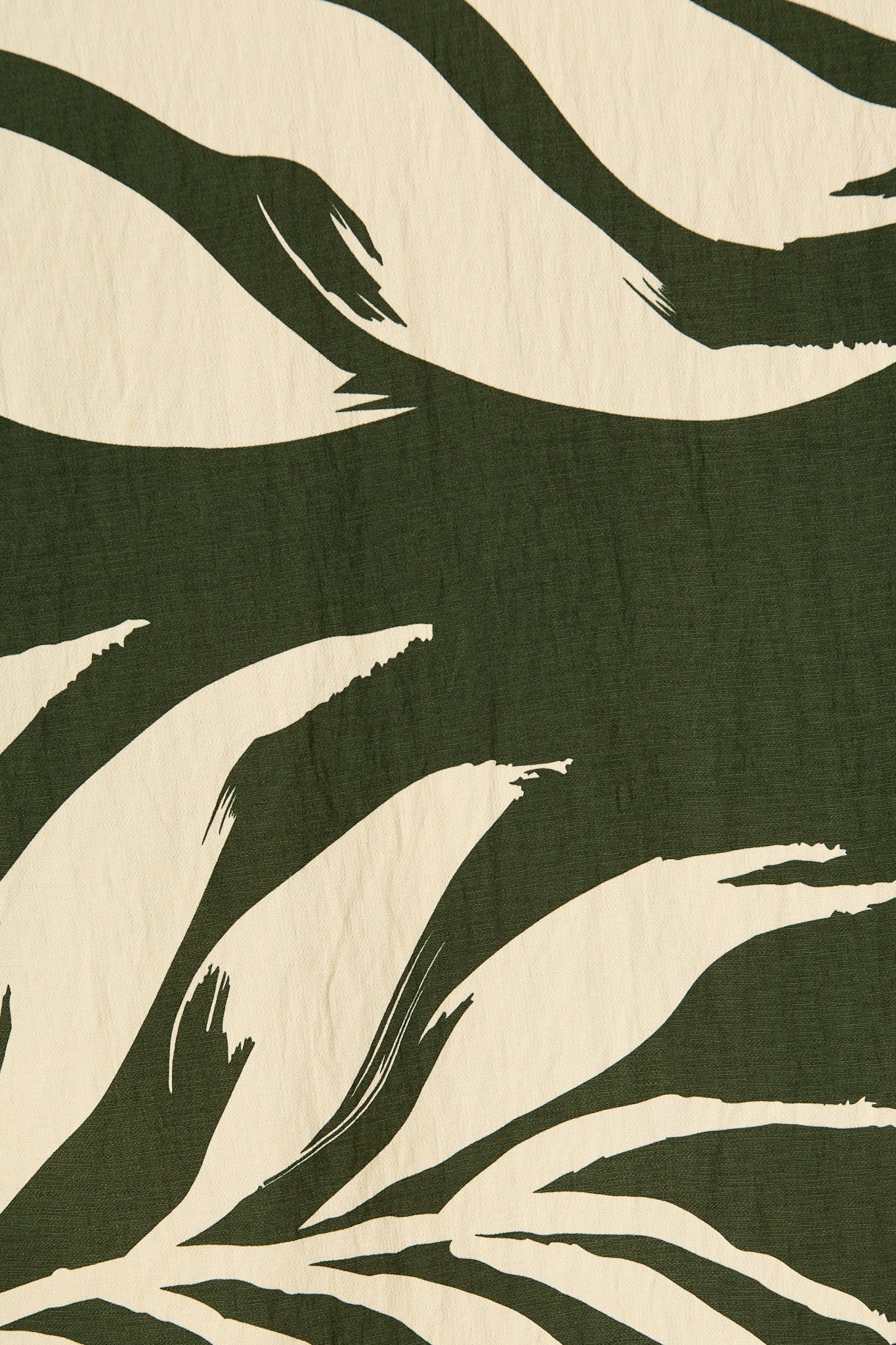 Aria Midi Skirt in Green and Cream Leaf Print