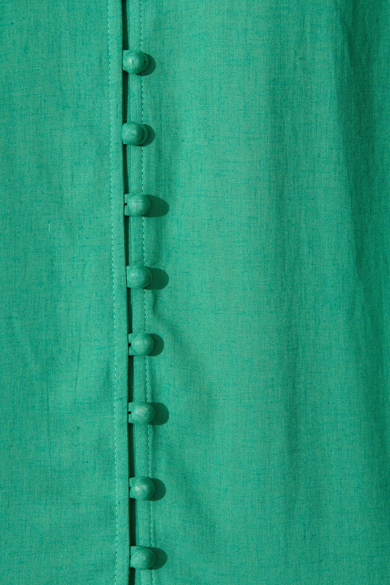 Cascades Top in Green Linen Blend