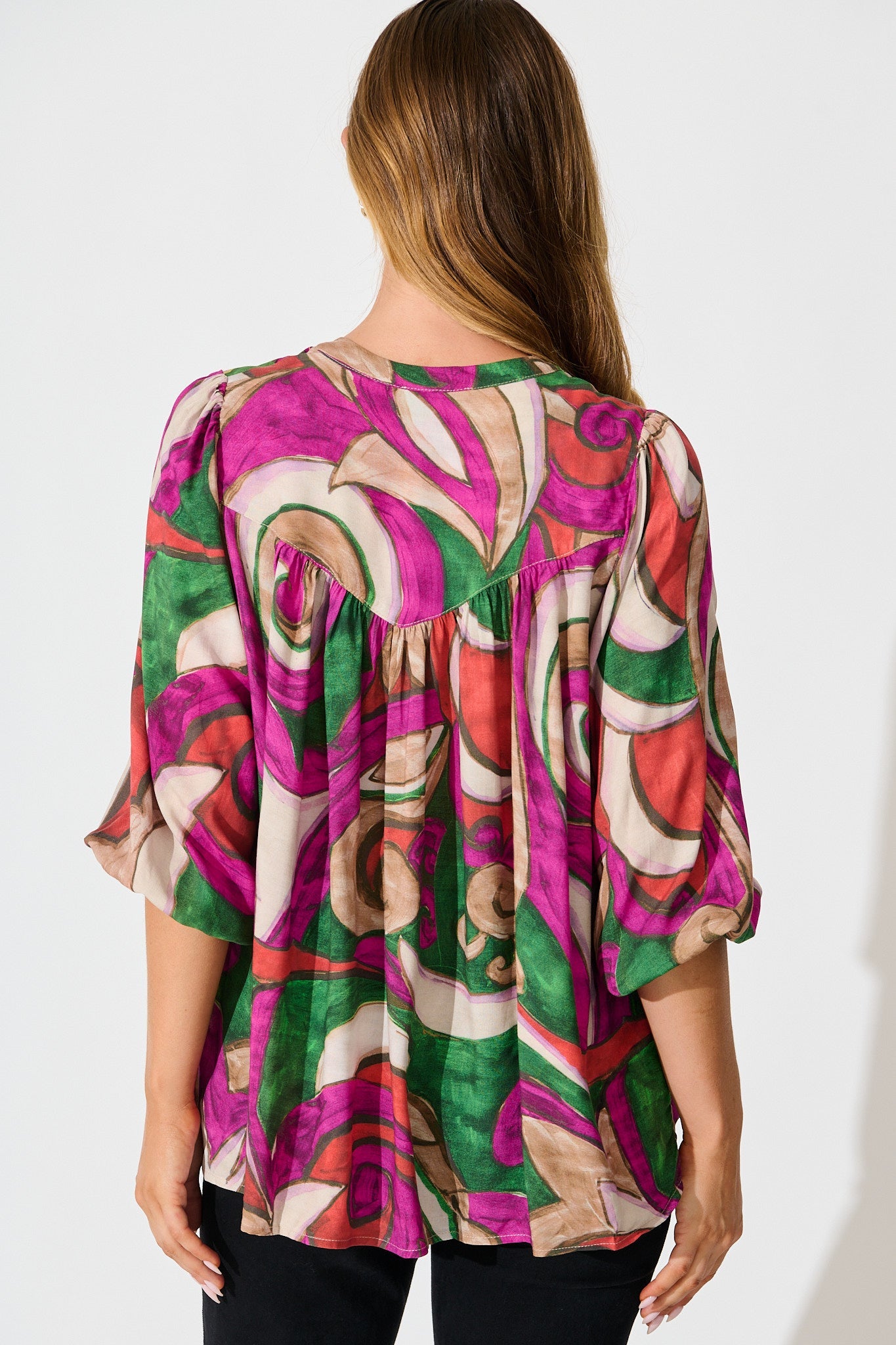 Abigail Top in Multi Fuchsia