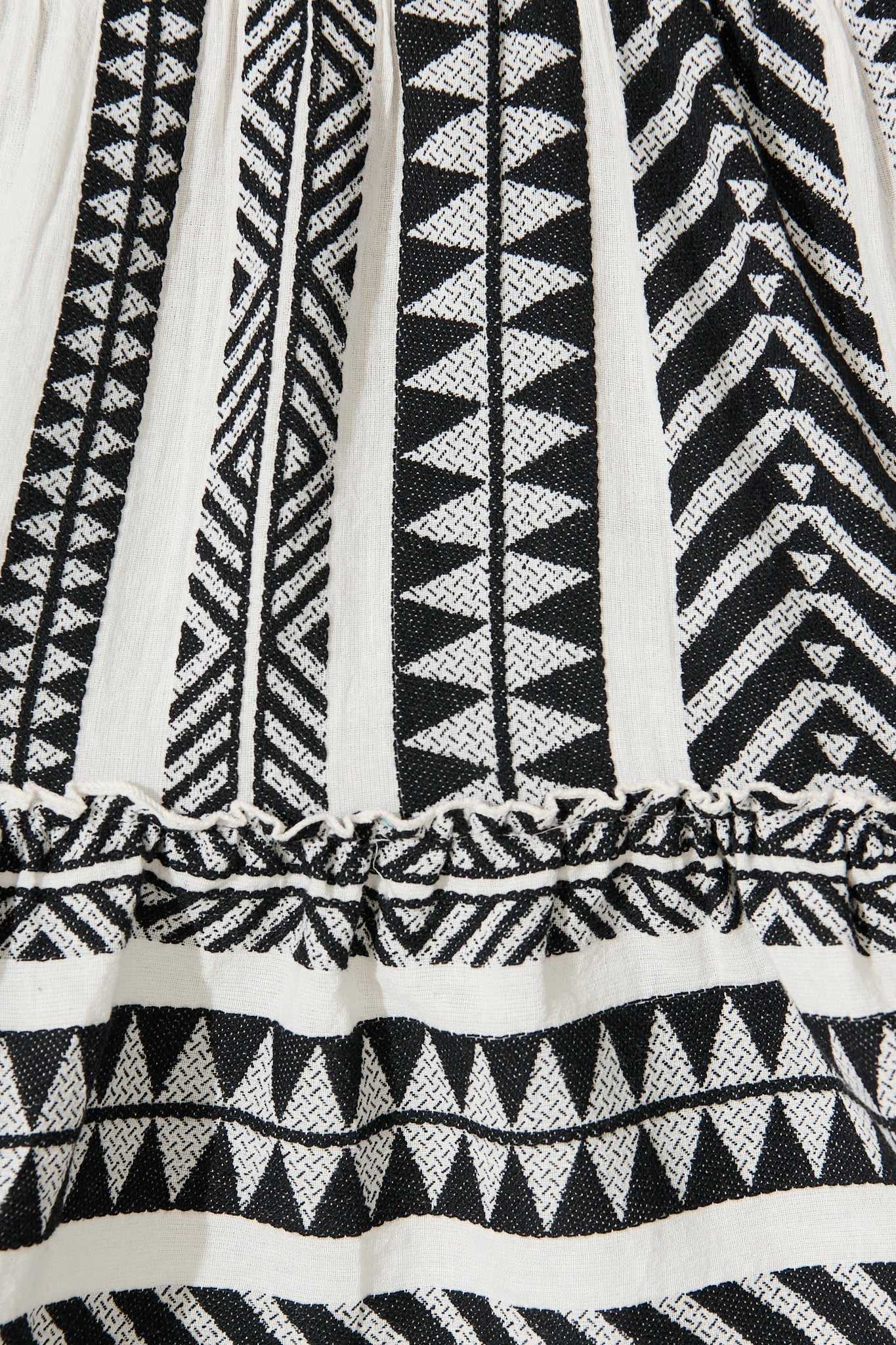 Forget Me Not Smock Top in White and Black Cotton