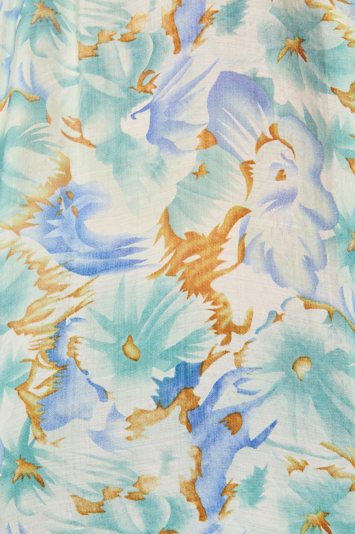 Cynthia Top in Green and Blue Floral