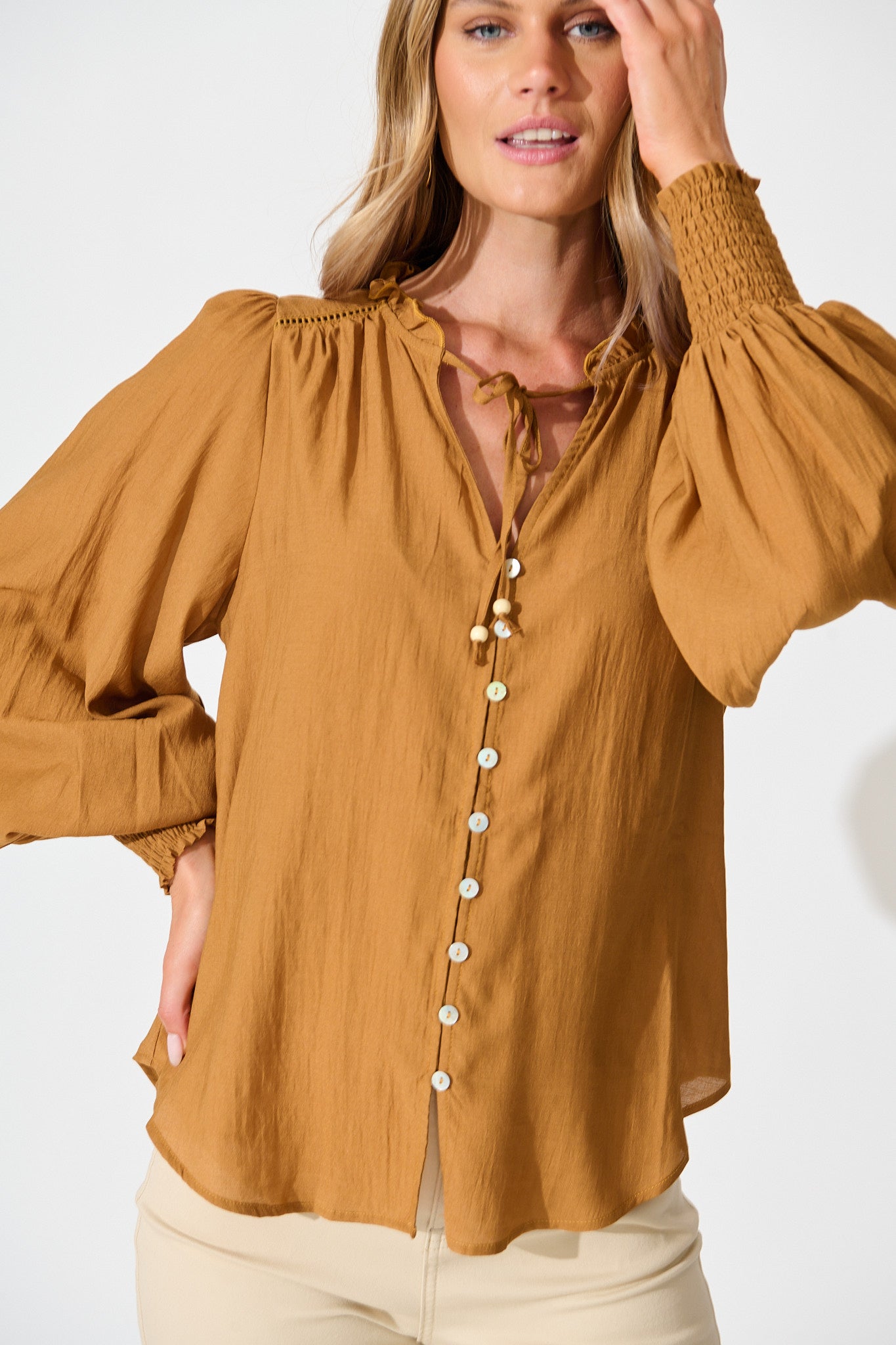 Solara Top in Tan