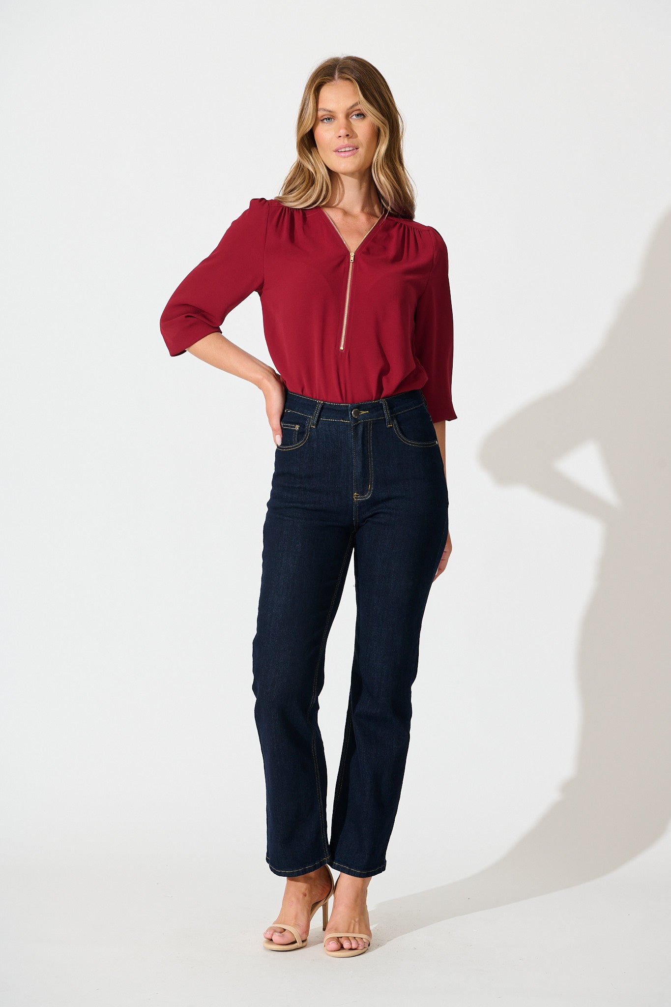 Viviani Zip Top In Wine