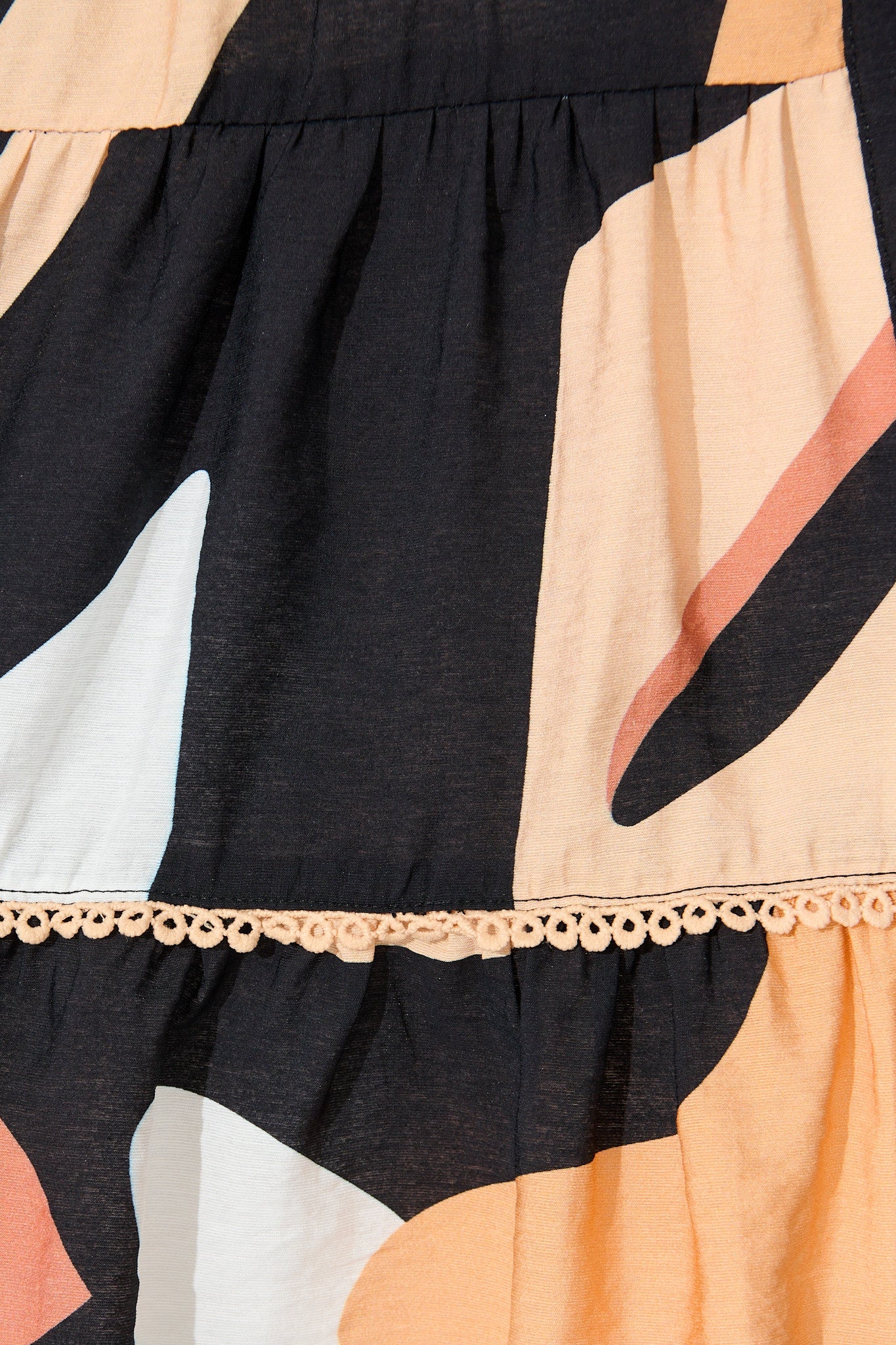 Lohan Dress in Rust with Black Print