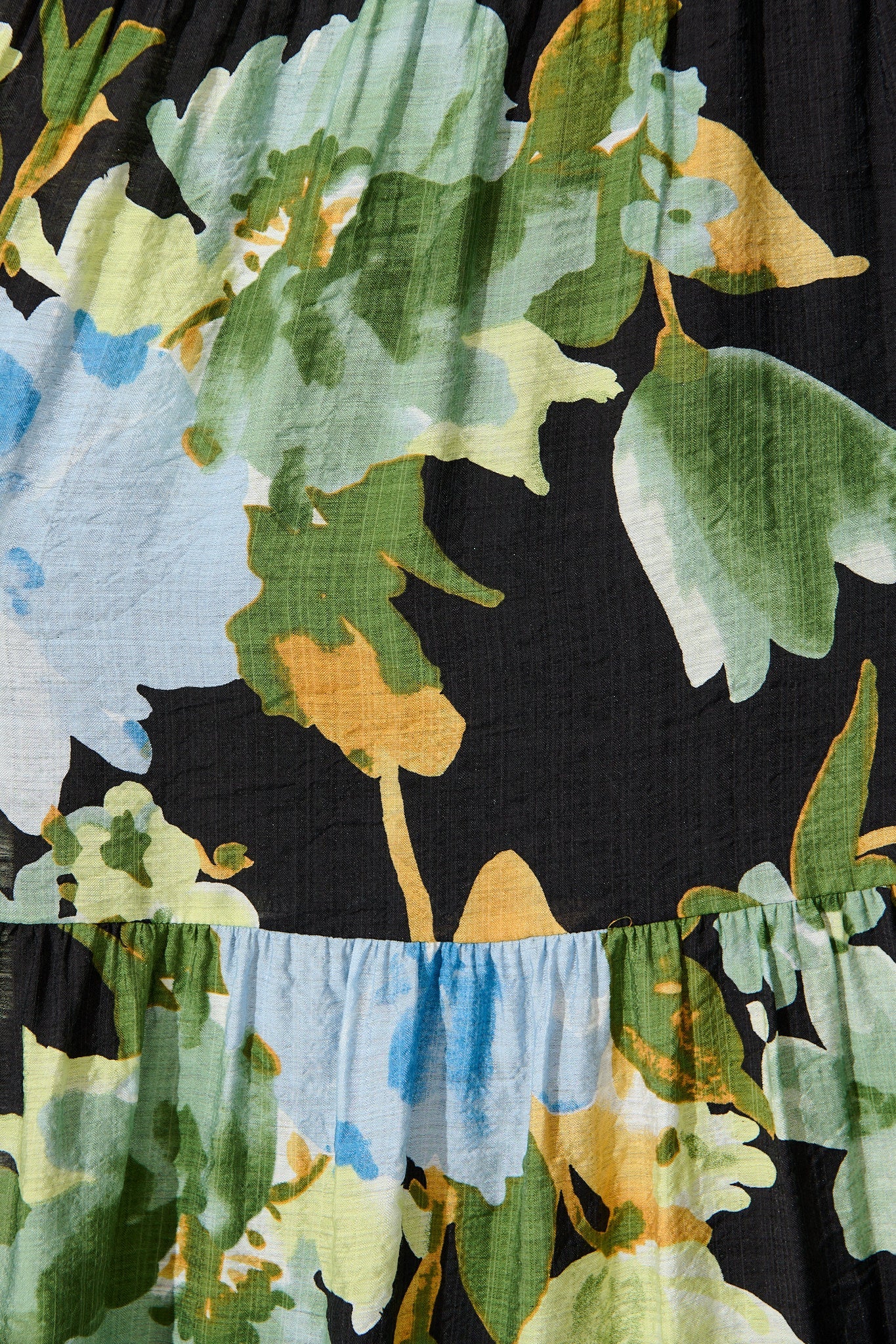 Sheer Bliss Midi Dress in Multi Black Floral