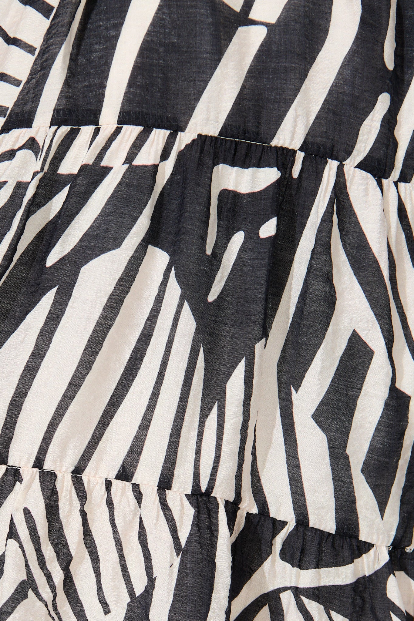 Stefania Dress in Black with White Print